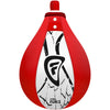 Farabi Sports speed bag with a bold red and white design, featuring the brand logo for durability and style.