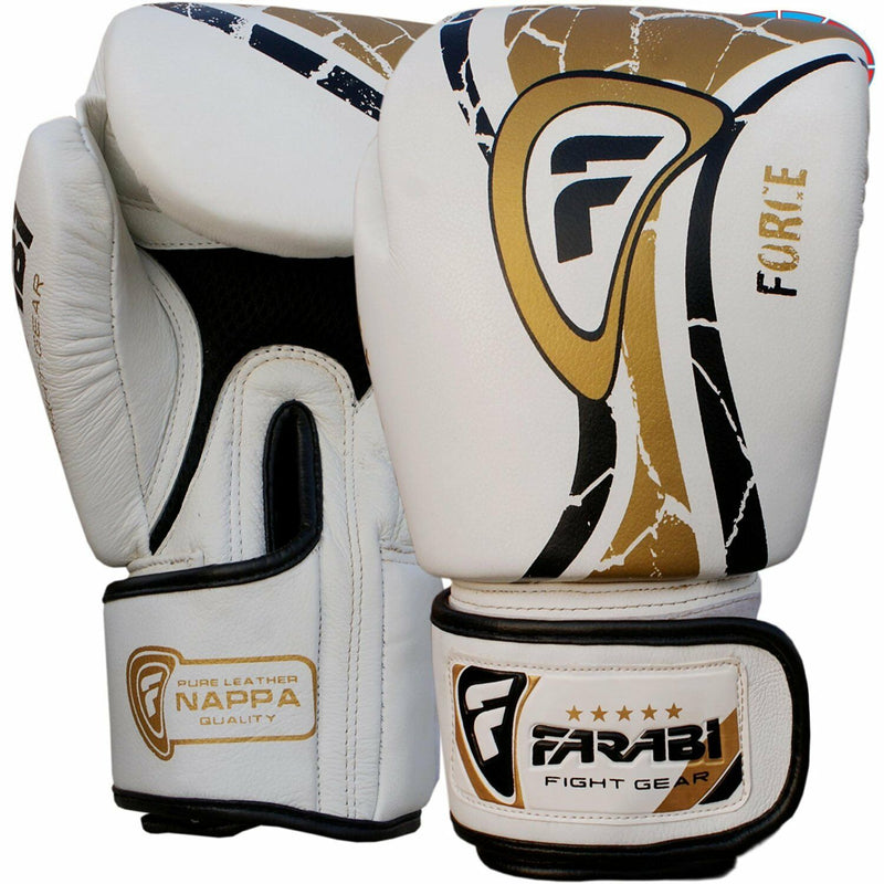 Farabi Force Boxing Gloves Sparring Training Punching Real Leather Gloves Farabi Sports