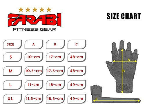 Farabi Real Leather Training Gym Fitness Bar Body Building Fitness Gloves Farabi Sports