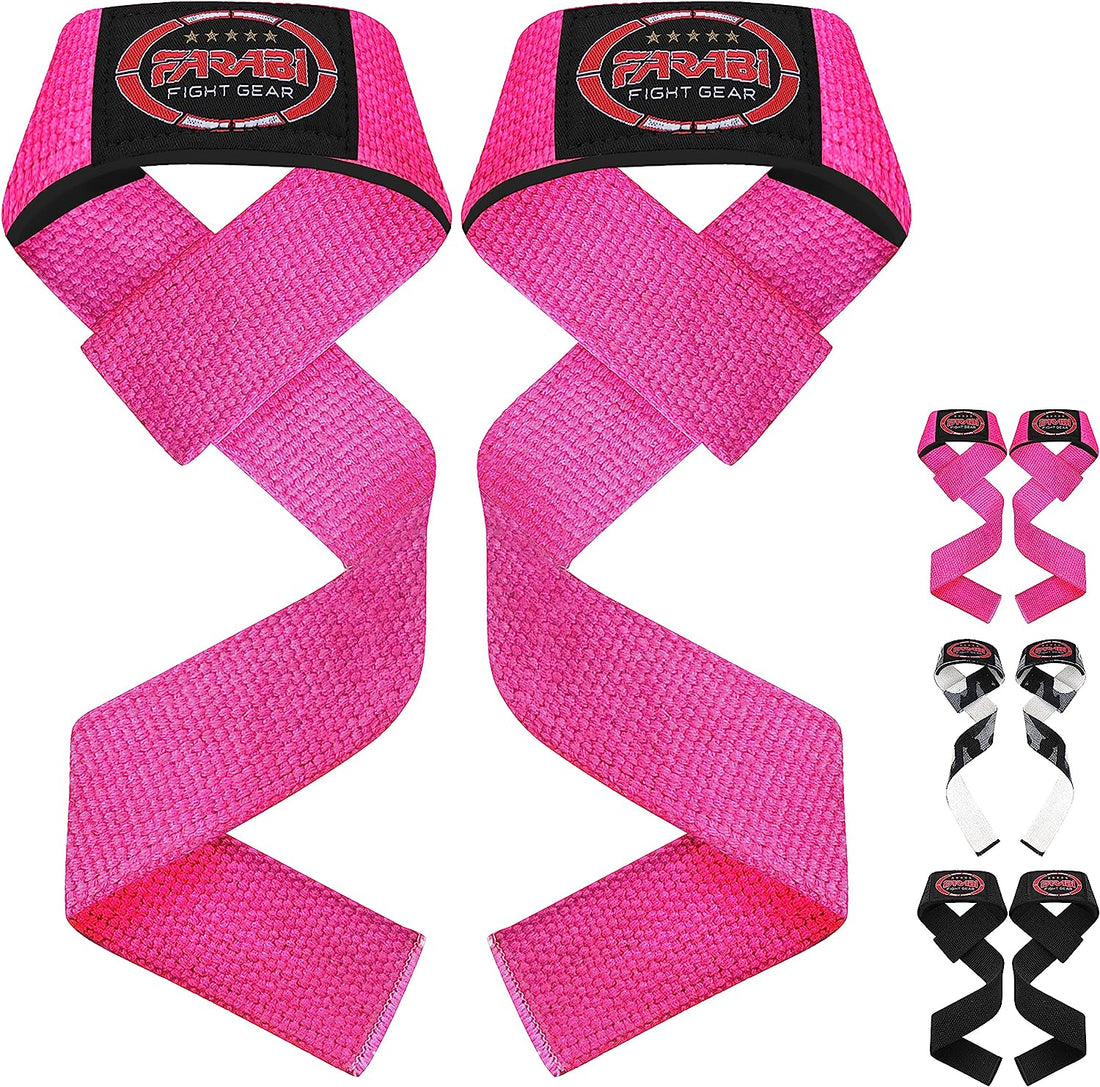 Farabi Sports Weight Lifting Gym Bar Straps No Slip With Modern Gel Flex Grips for Training, Powerlifting, Deadlift, Bodybuilding Farabi Sports