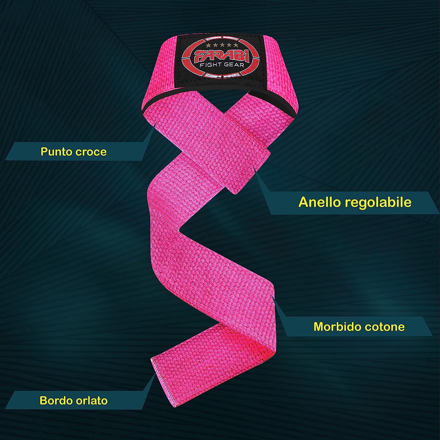 Farabi Sports Weight Lifting Gym Bar Straps No Slip With Modern Gel Flex Grips for Training, Powerlifting, Deadlift, Bodybuilding Farabi Sports