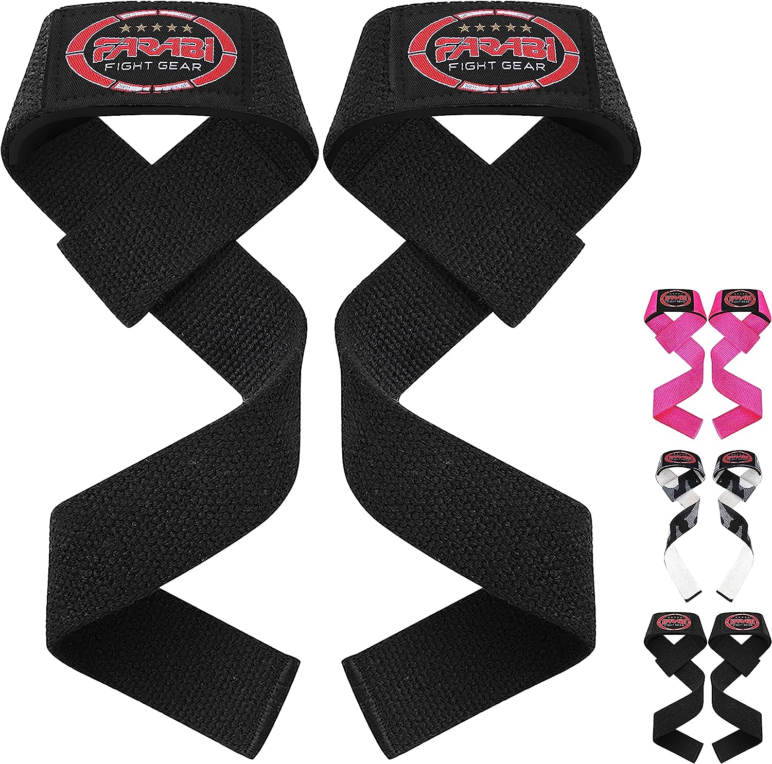 Farabi Sports Weight Lifting Gym Bar Straps No Slip With Modern Gel Flex Grips for Training, Powerlifting, Deadlift, Bodybuilding Farabi Sports