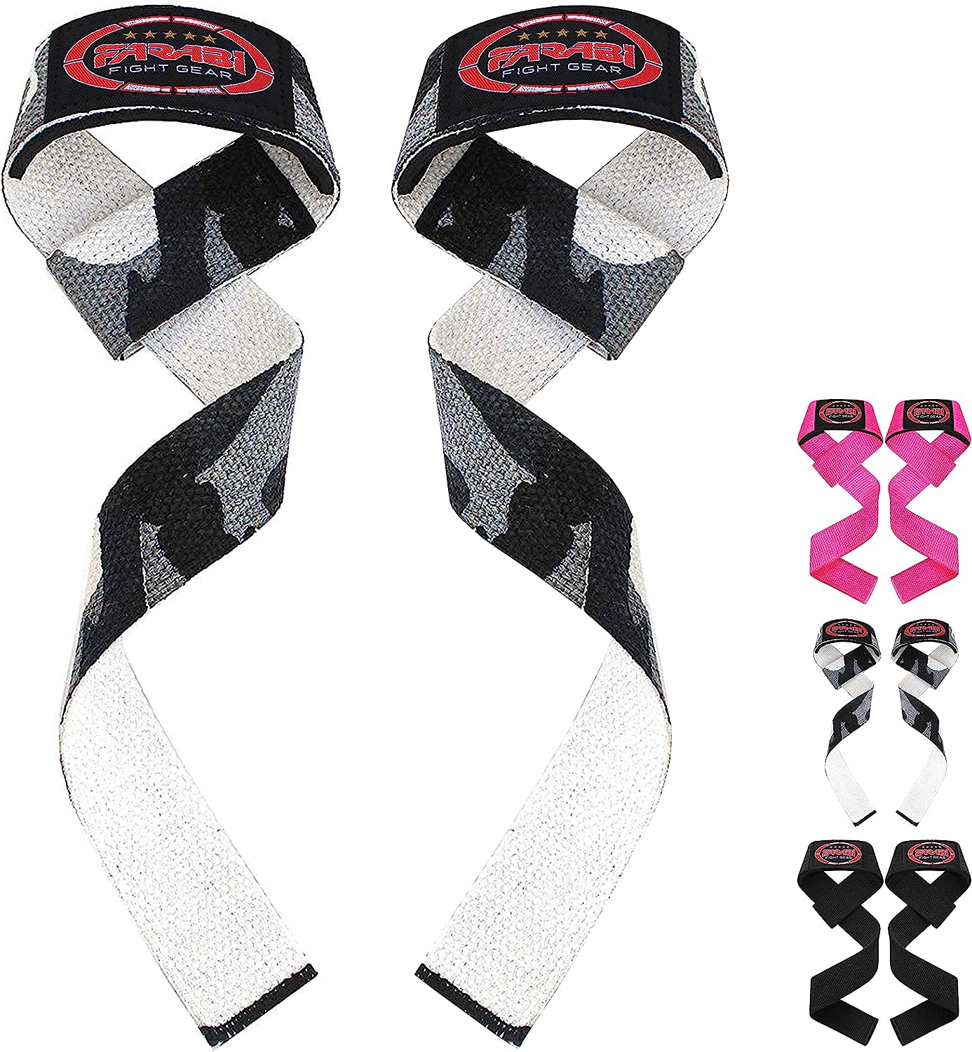 Farabi Sports Weight Lifting Gym Bar Straps No Slip With Modern Gel Flex Grips for Training, Powerlifting, Deadlift, Bodybuilding Farabi Sports