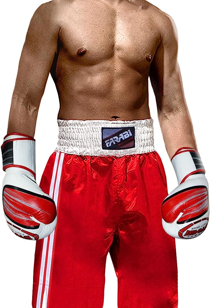 Farabi Boxing Shorts Trunks Kick Boxing MMA Training Gym Men Red Blue Black Whit Farabi Sports