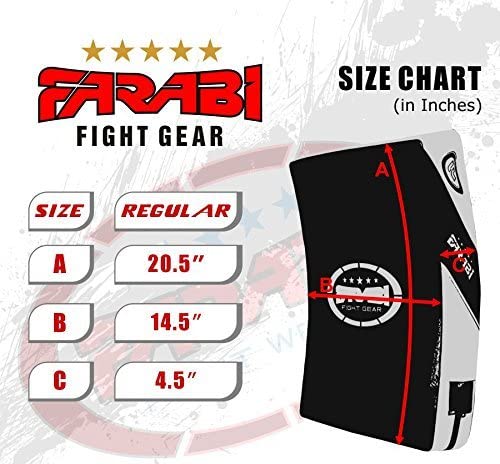 Farabi Large Kick Shield Strike Pad Boxing Punch Mitts MMA Training Focus Pads Farabi Sports