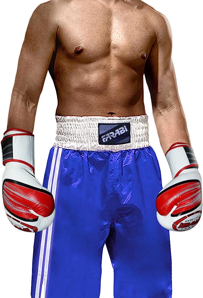 Farabi Boxing Shorts Trunks Kick Boxing MMA Training Gym Men Red Blue Black Whit Farabi Sports