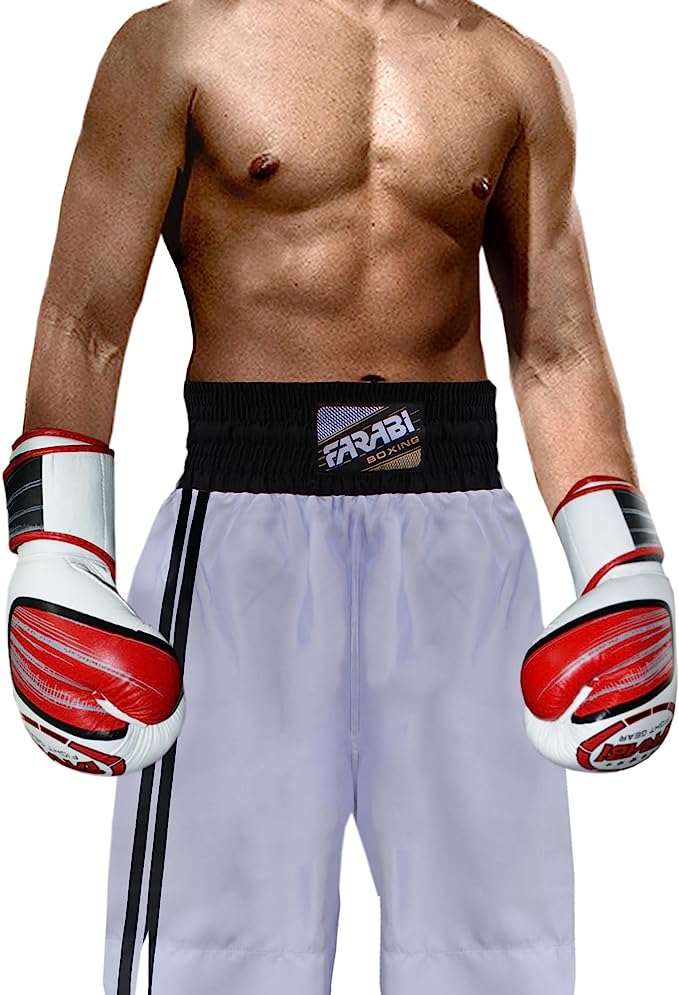 Farabi Boxing Shorts Trunks Kick Boxing MMA Training Gym Men Red Blue Black Whit Farabi Sports