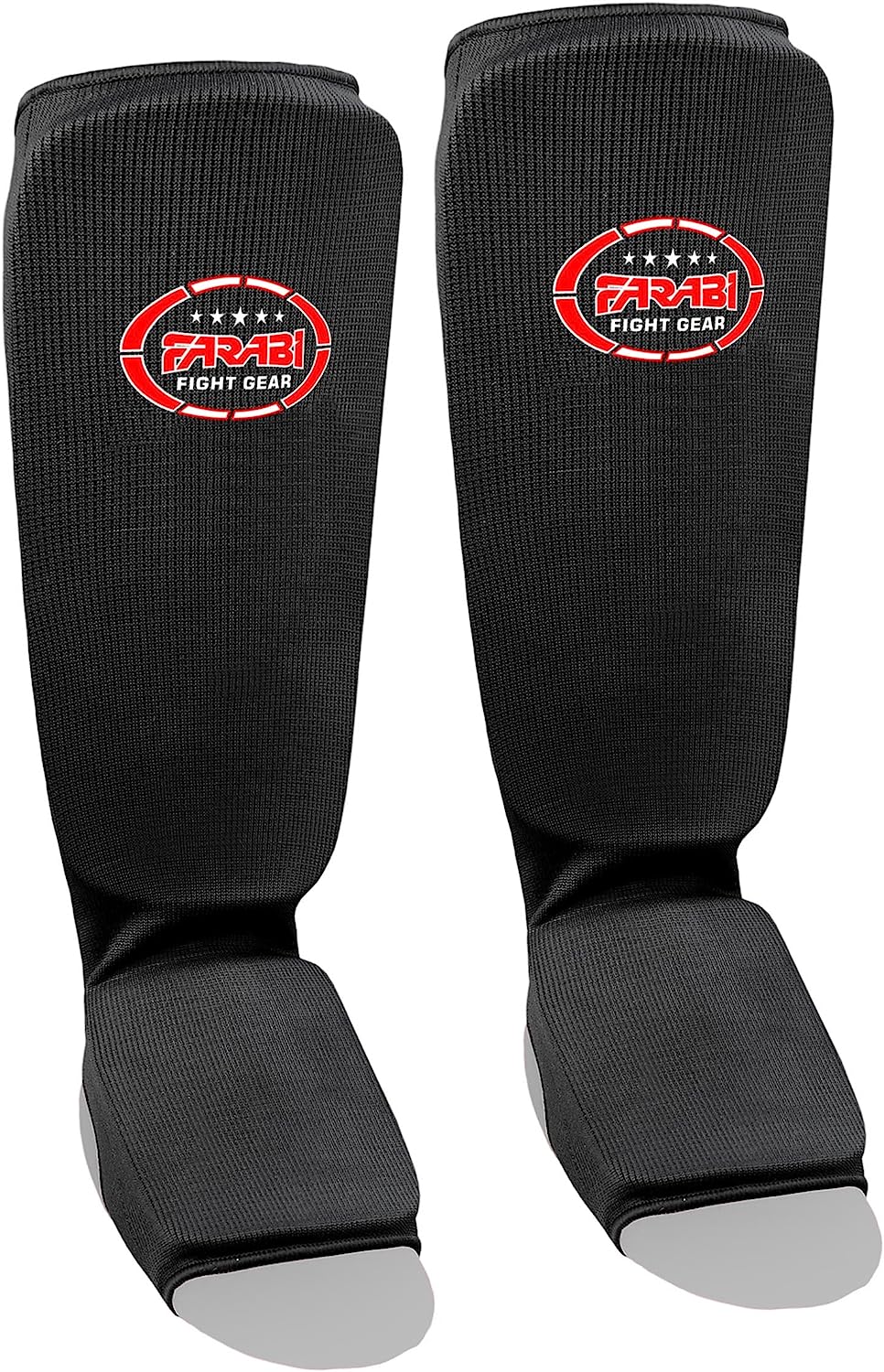 Farabi Shin Instep,Shin Guard Kickboxing Training Elasticated Pads Farabi Sports
