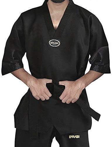 Farabi Sports Taekwondo Uniform Mix Martial Arts Uniform Set Black Farabi Sports