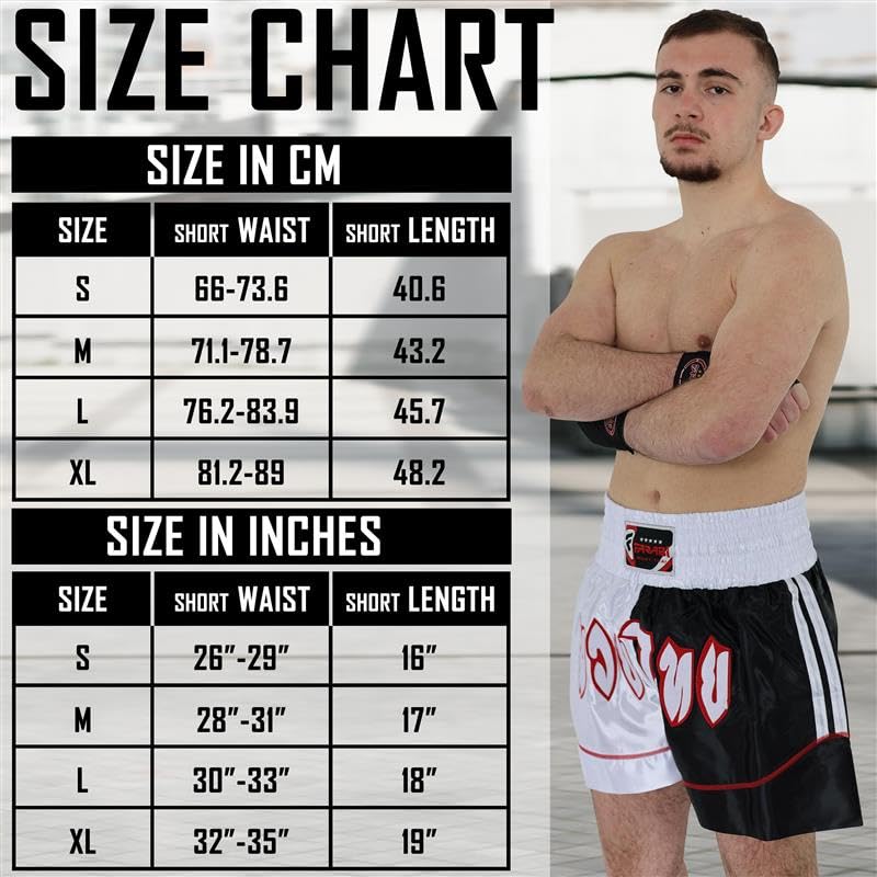 Farabi Sports Muay Thai Shorts for Men and Women Kickboxing, MMA, Martial Arts, Cage Fighting Shorts Farabi Sports