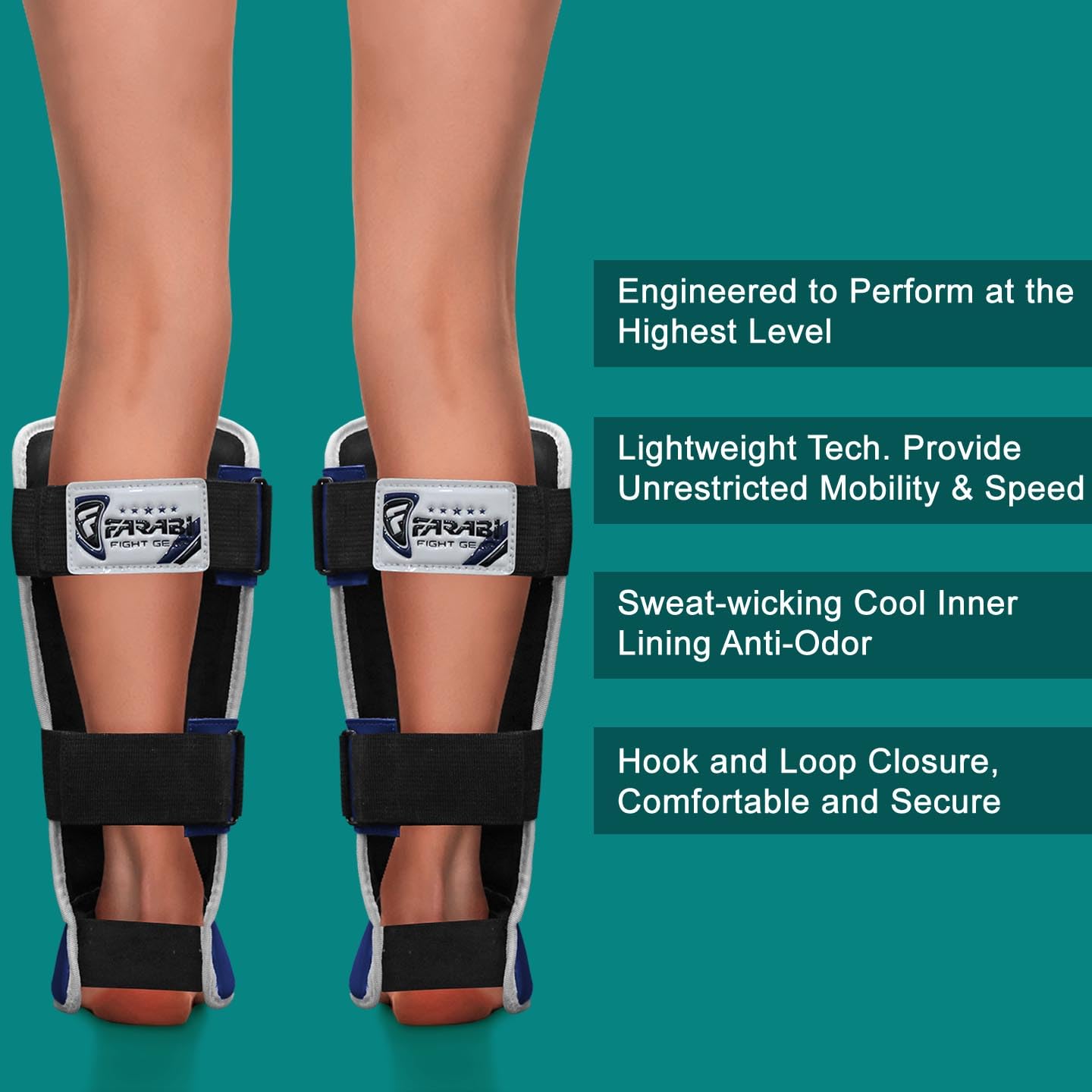 Farabi Sports Kids Shin Guards Shin Instep Pads for Kickboxing, MMA & Muay Thai | Youth Martial Arts Protection Gear Farabi Sports