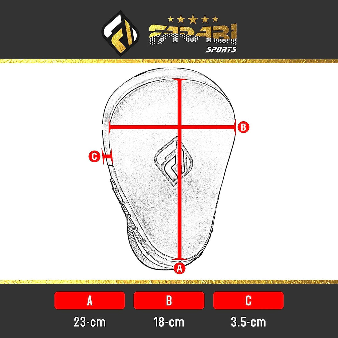 Farabi Sports Curved Focus Mitts - Boxing Pads for MMA, Sparring Training, Target Punching Mitts and Pads Farabi Sports