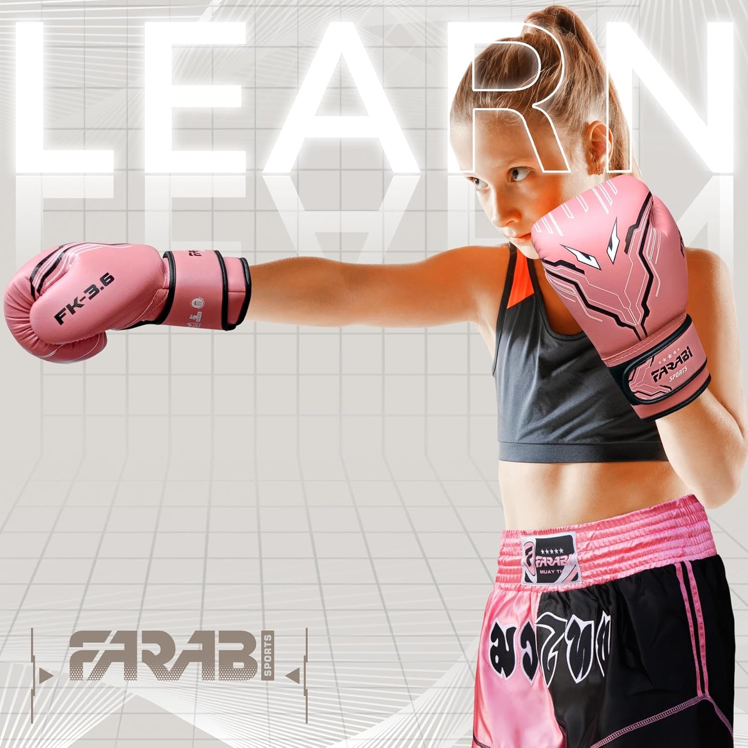 Farabi Sports Kids Boxing Gloves Boys and Girls kickboxing Gloves 6-oz Youth, Junior Boxing Gloves for MMA, Muay Thai, Boxing Pad, Punching Bag and Training for Age 5-10 Years Farabi Sports