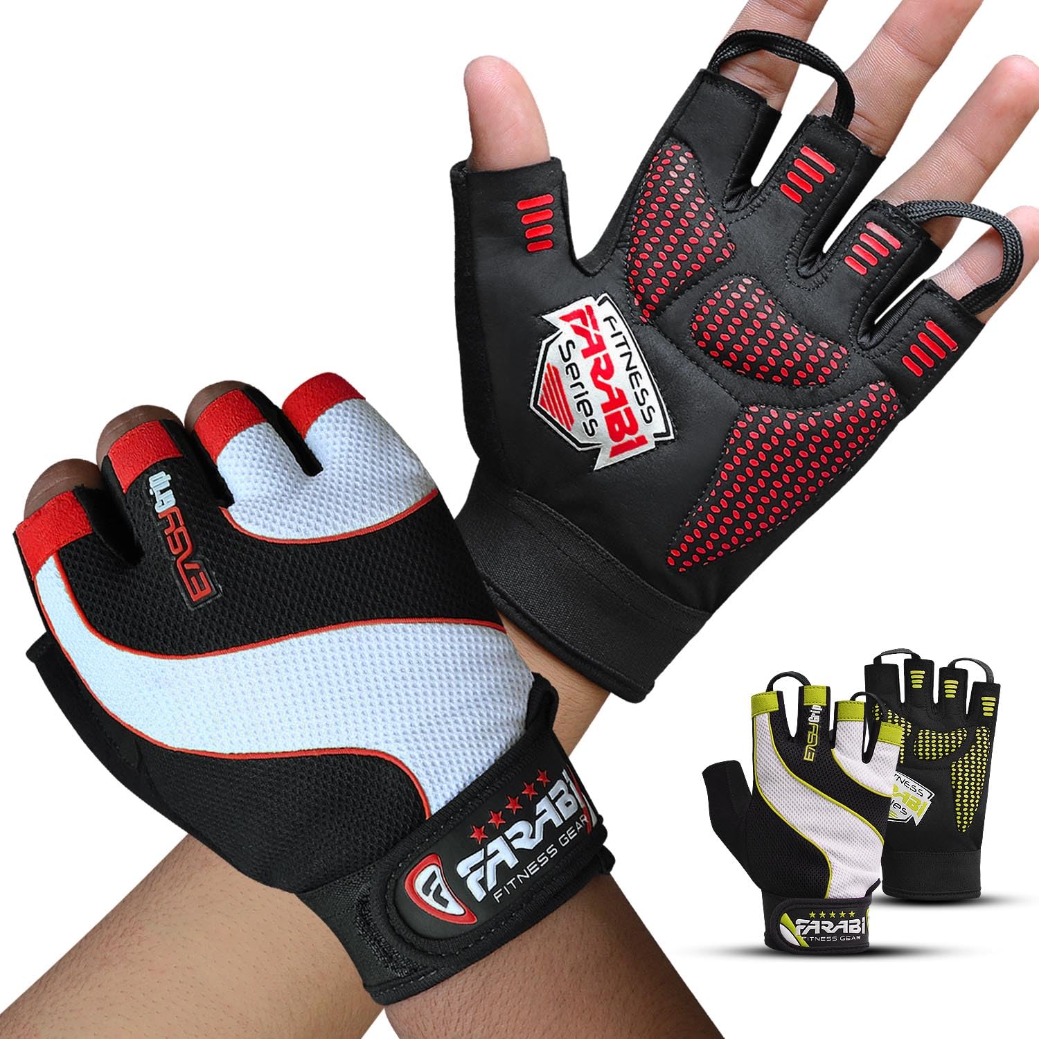 Farabi Sports Weightlifting Gloves Padded Gym Gloves for Powerlifting, CrossFit & Training Farabi Sports