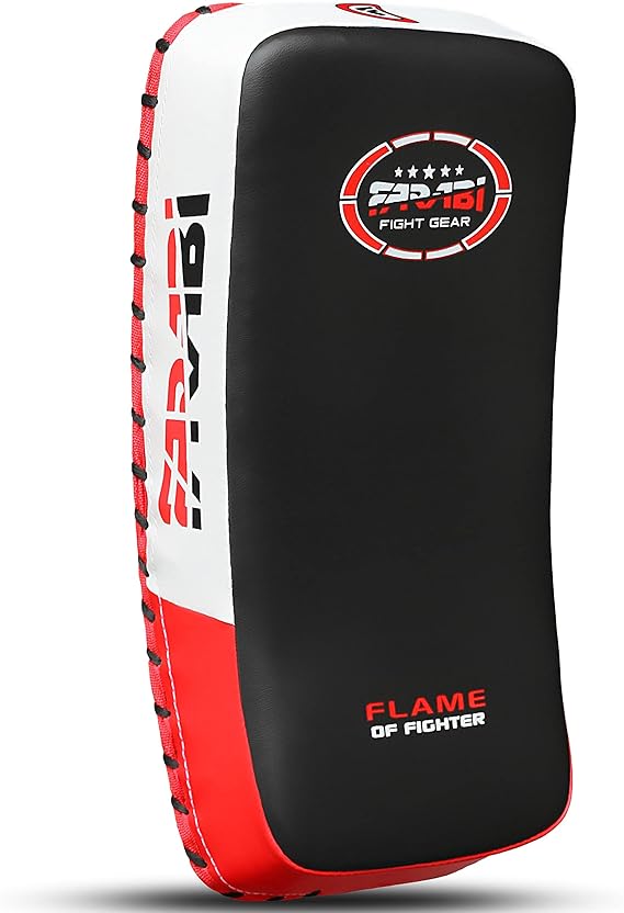 Farabi Sports Curved Muay Thai Pads Focus Pad Kick Shield MMA Training KickBoxing Pads Arm Strike Pad, Karate Kick Pad, Punching Shield Farabi Sports