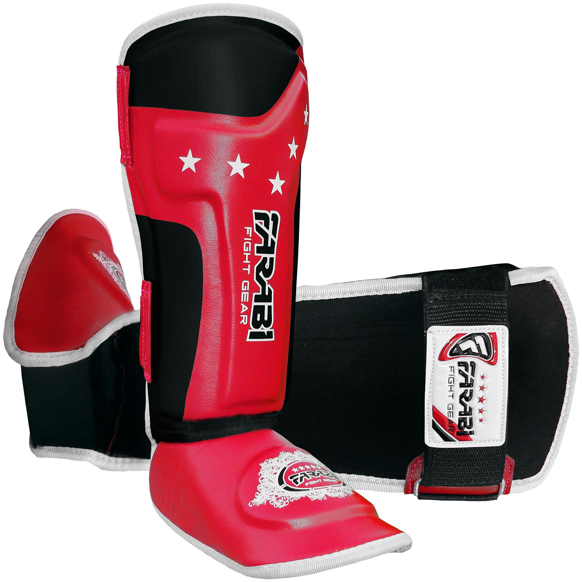 Farabi Sports Kids Shin Guards Shin Instep Pads for Kickboxing, MMA & Muay Thai | Youth Martial Arts Protection Gear Farabi Sports