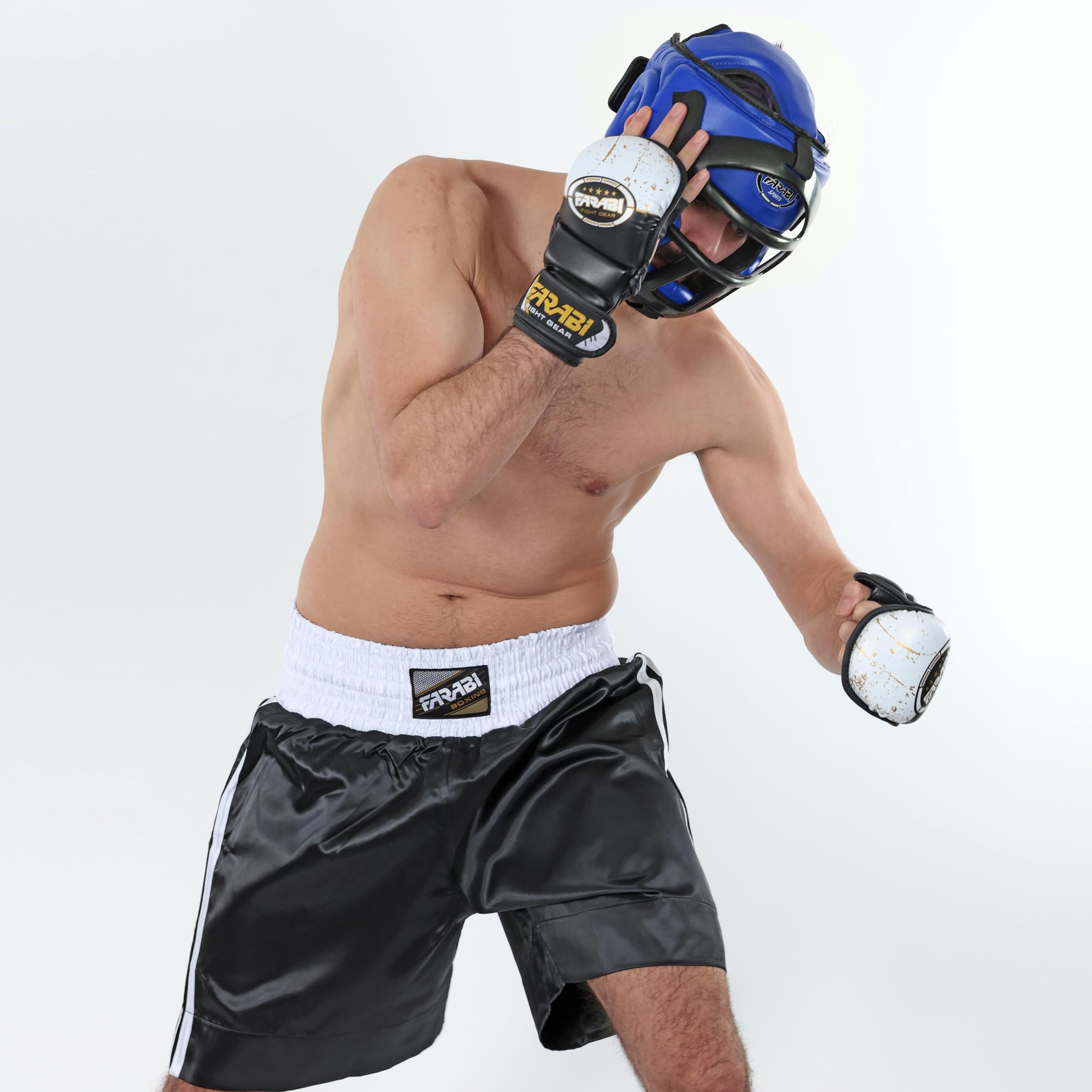 Farabi Sports 2-in-1 Boxing Headguard – Removable Face Grill Protective Gear for Training & Sparring Farabi Sports