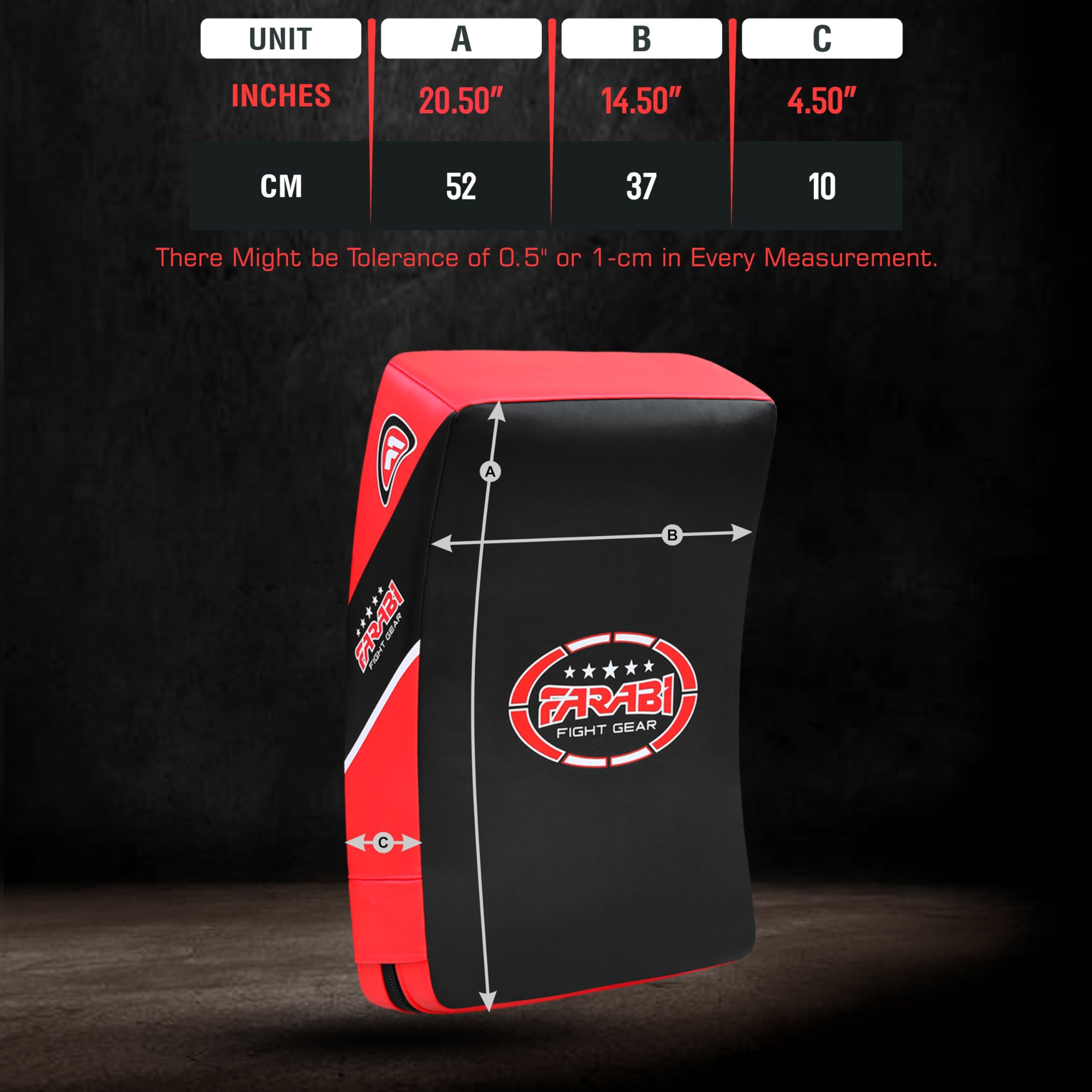 Farabi Sports Large KickBoxing Pad Strike Pad Boxing Punch Mitts MMA Muay Thai Training Boxing Pads, KickBoxing Pads, Karate Kick Pads, Kick Shield Martial Arts Farabi Sports