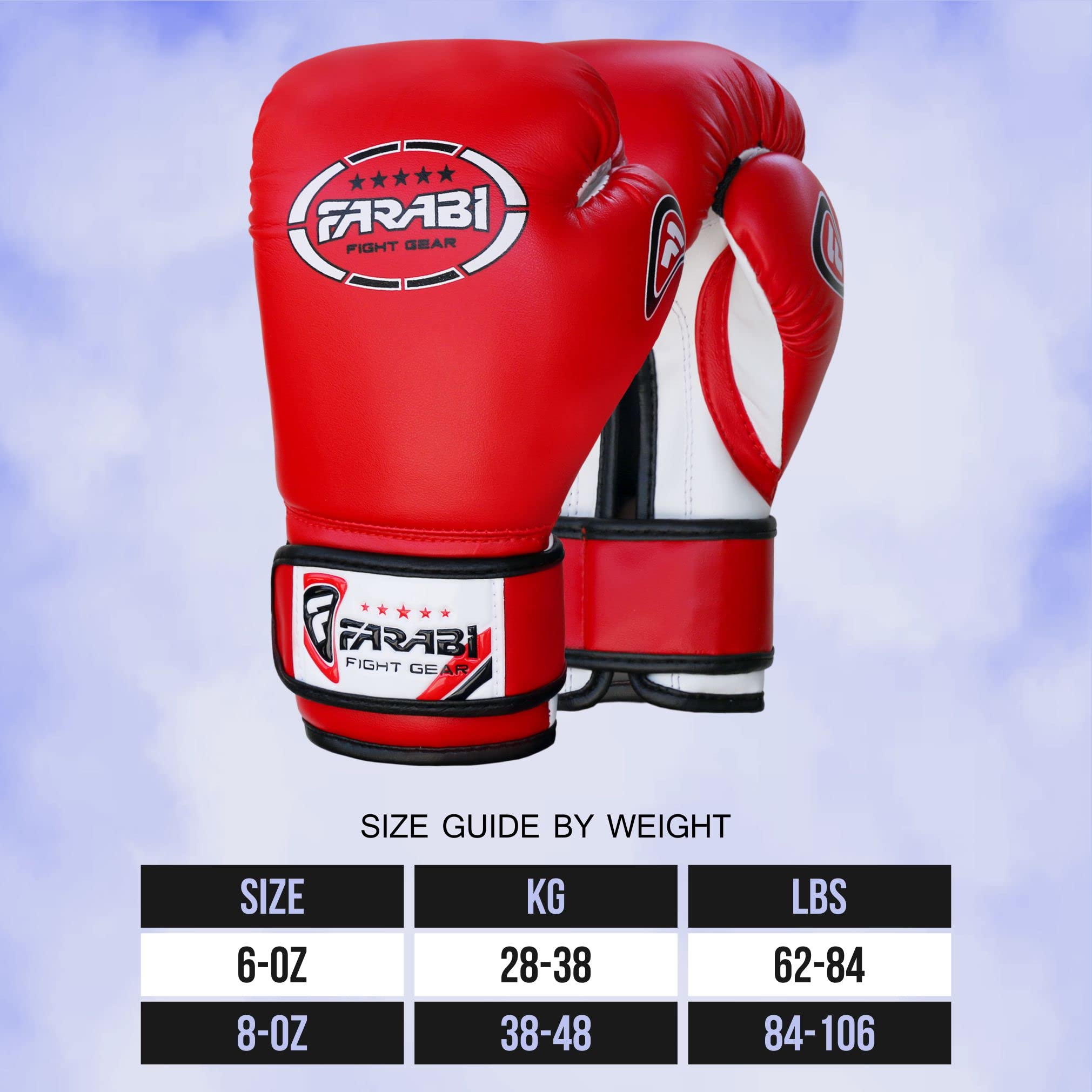 Farabi Sports Kids Boxing Gloves – 6-oz & 8-oz Youth Training Gloves for Sparring & Bag Work Farabi Sports