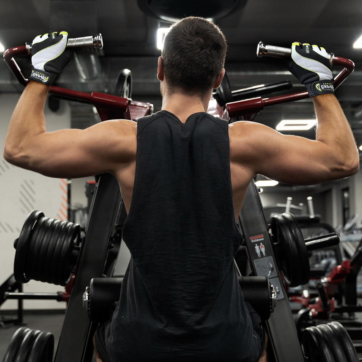 Guanti Palestra Farabi Power Up – Training E Weightlifting – Uomo E Donna – Microfibra Nera