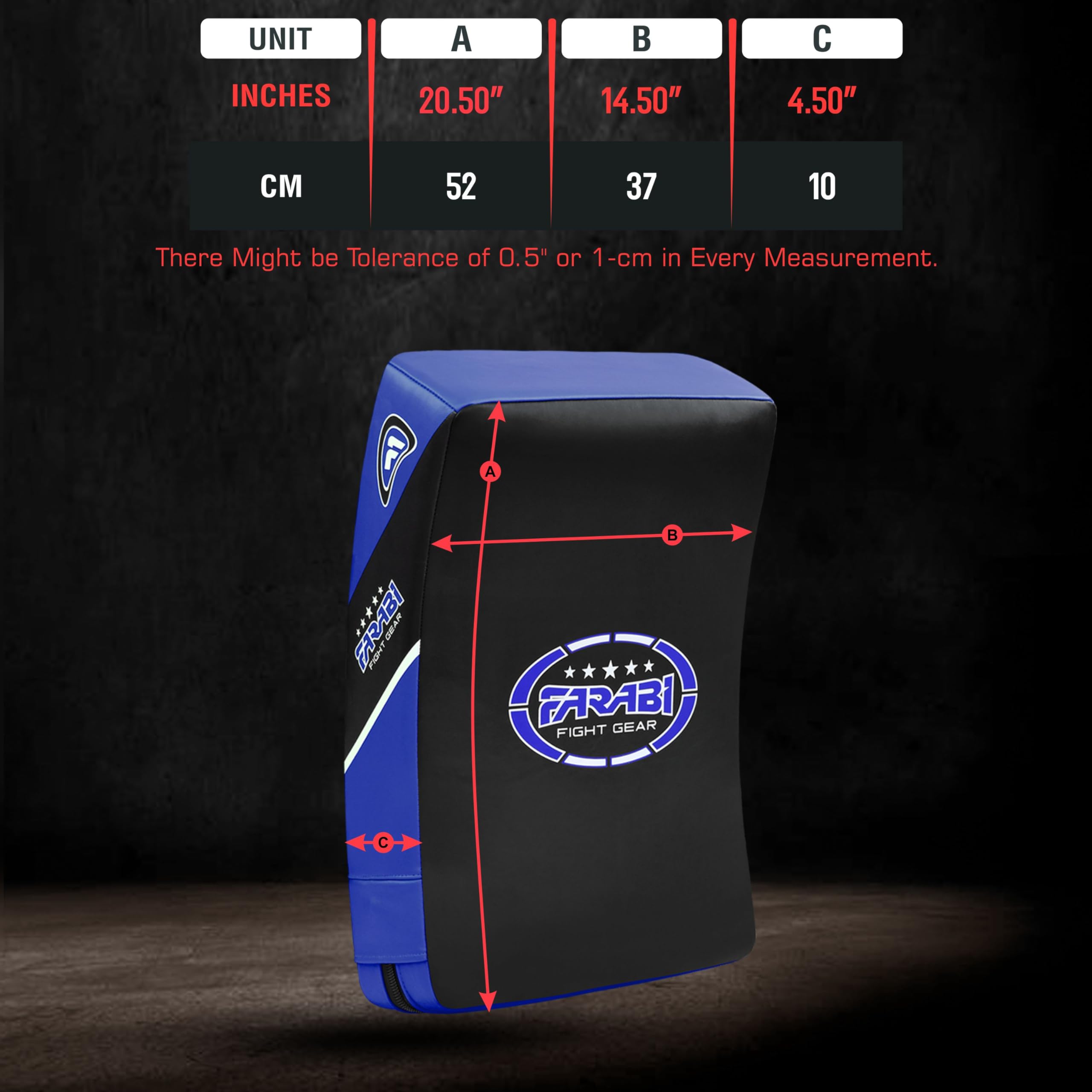 Farabi Sports Large KickBoxing Pad Strike Pad Boxing Punch Mitts MMA Muay Thai Training Boxing Pads, KickBoxing Pads, Karate Kick Pads, Kick Shield Martial Arts Farabi Sports