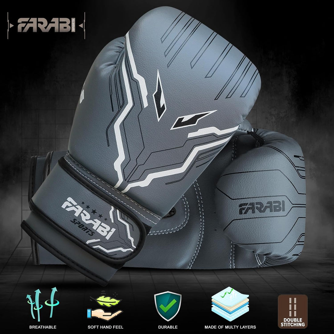 Farabi Sports Kids Boxing Gloves Boys and Girls kickboxing Gloves 6-oz Youth, Junior Boxing Gloves for MMA, Muay Thai, Boxing Pad, Punching Bag and Training for Age 5-10 Years Farabi Sports