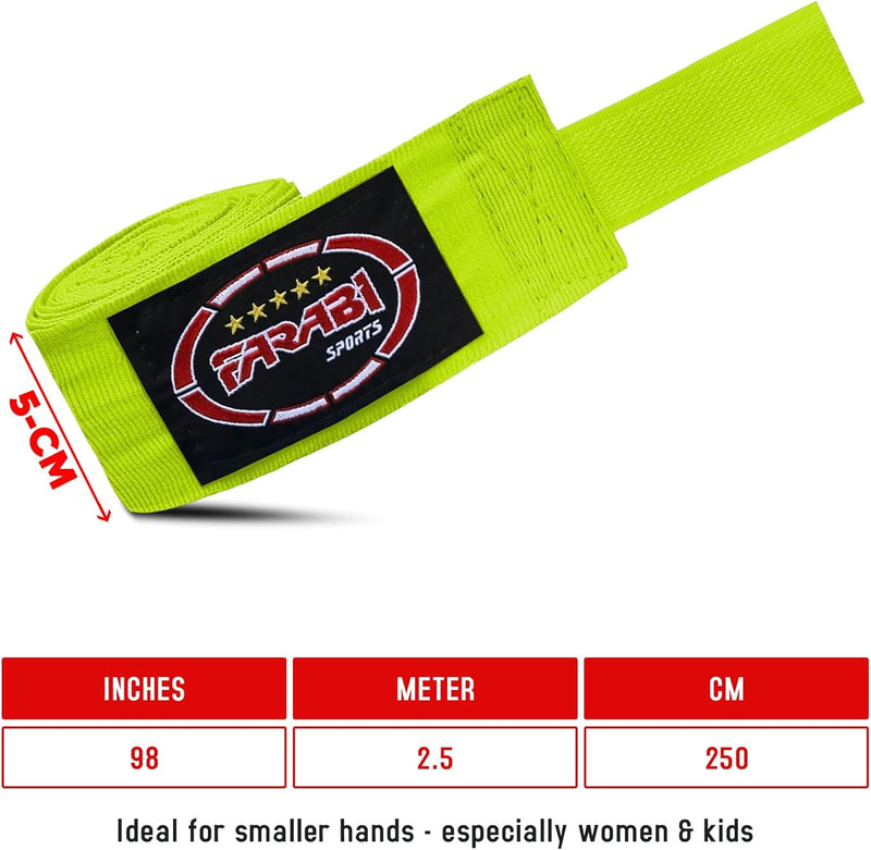 Farabi Kids Boxing Hand Wraps Training MMA Kick Boxing Hand protection Bandage Farabi Sports