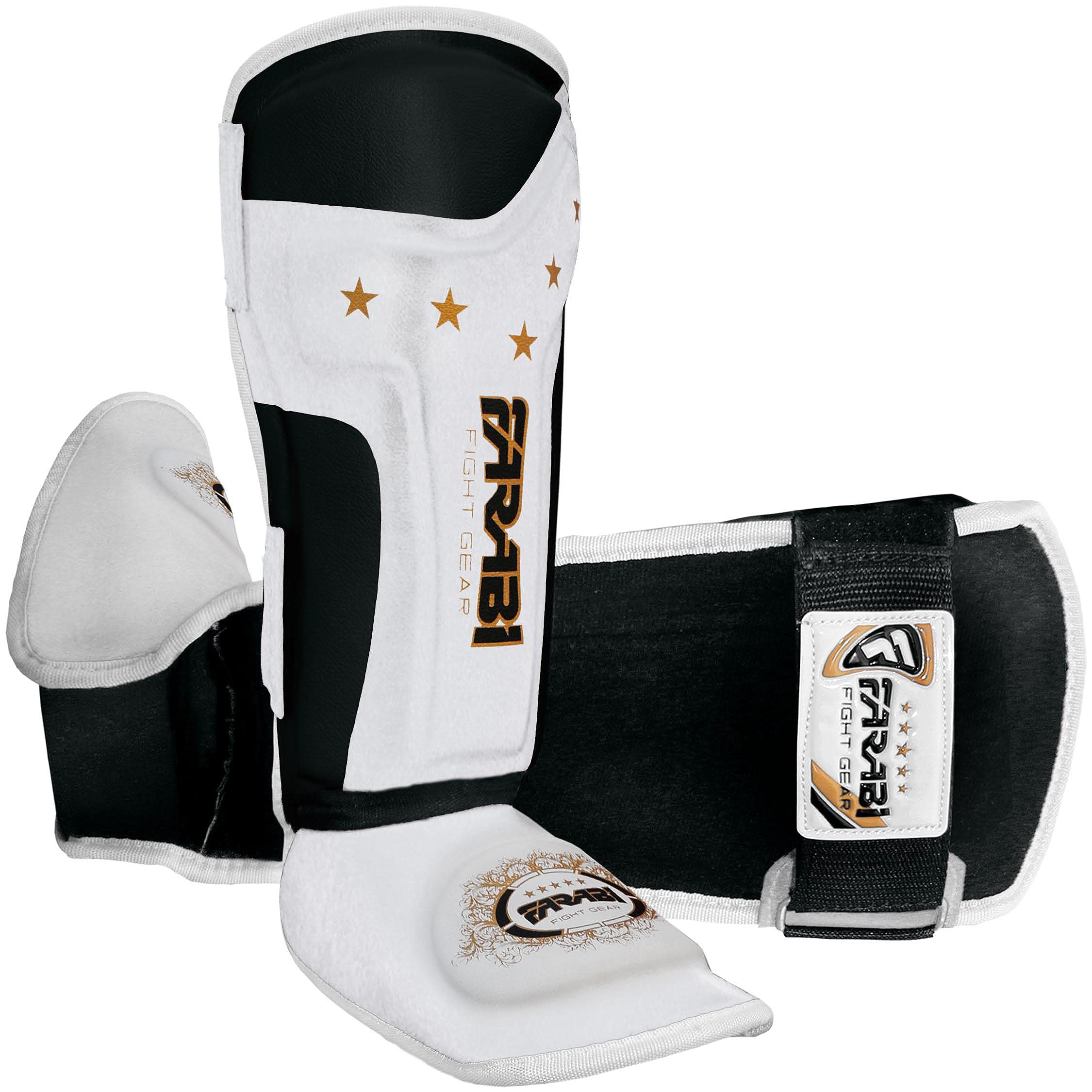 Farabi Sports Kids Shin Guards Shin Instep Pads for Kickboxing, MMA & Muay Thai | Youth Martial Arts Protection Gear Farabi Sports