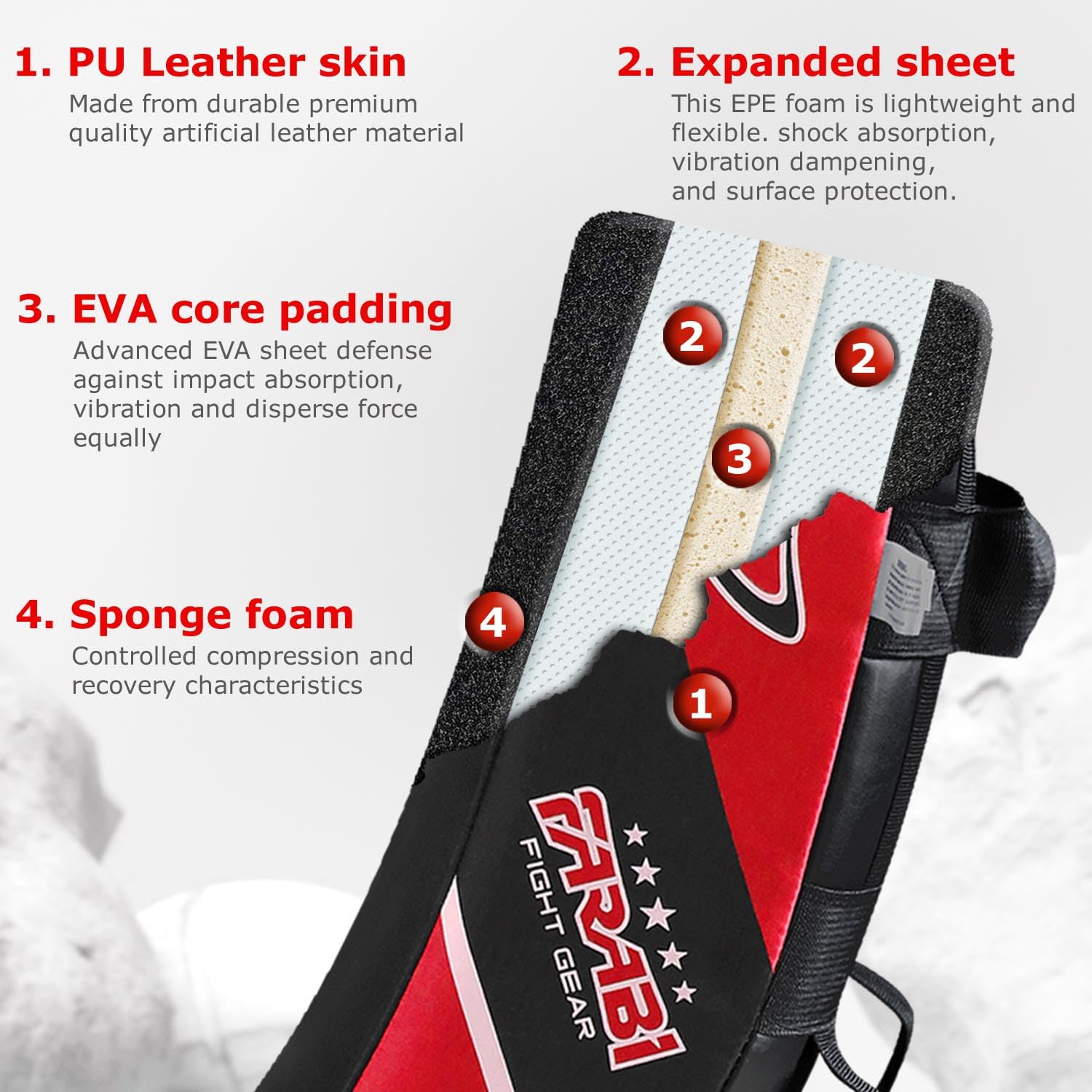 Farabi Sports Large KickBoxing Pad Strike Pad Boxing Punch Mitts MMA Muay Thai Training Boxing Pads, KickBoxing Pads, Karate Kick Pads, Kick Shield Martial Arts Farabi Sports