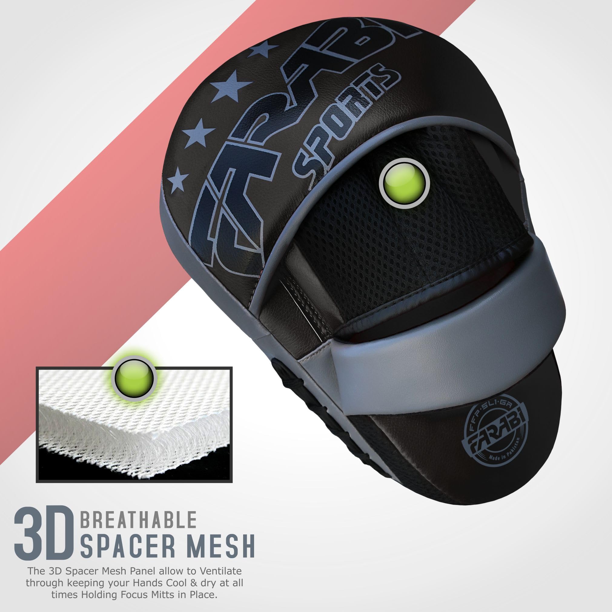 Farabi Sports Curved Boxing Pads Durable Focus Pads MMA, Muay Thai & Kickboxing Training Farabi Sports