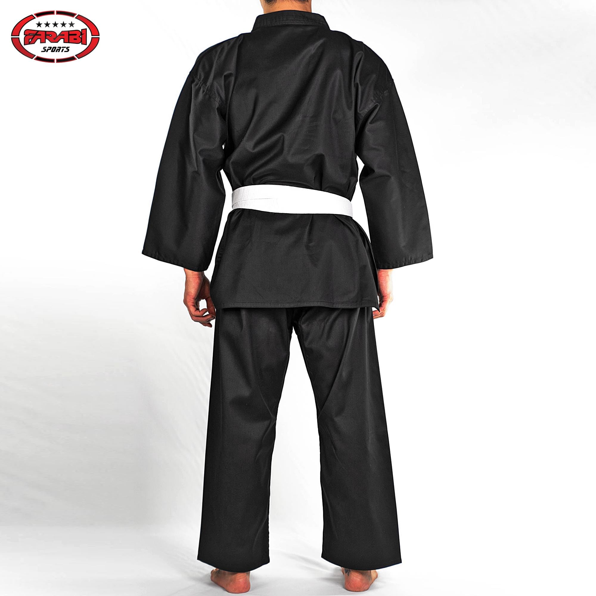 Farabi Sports Taekwondo Uniform for Men — Lightweight 230+ GSM V-Neck Taekwondo Suit with Elastic Waistband & Drawstring for Training & Sparring Farabi Sports