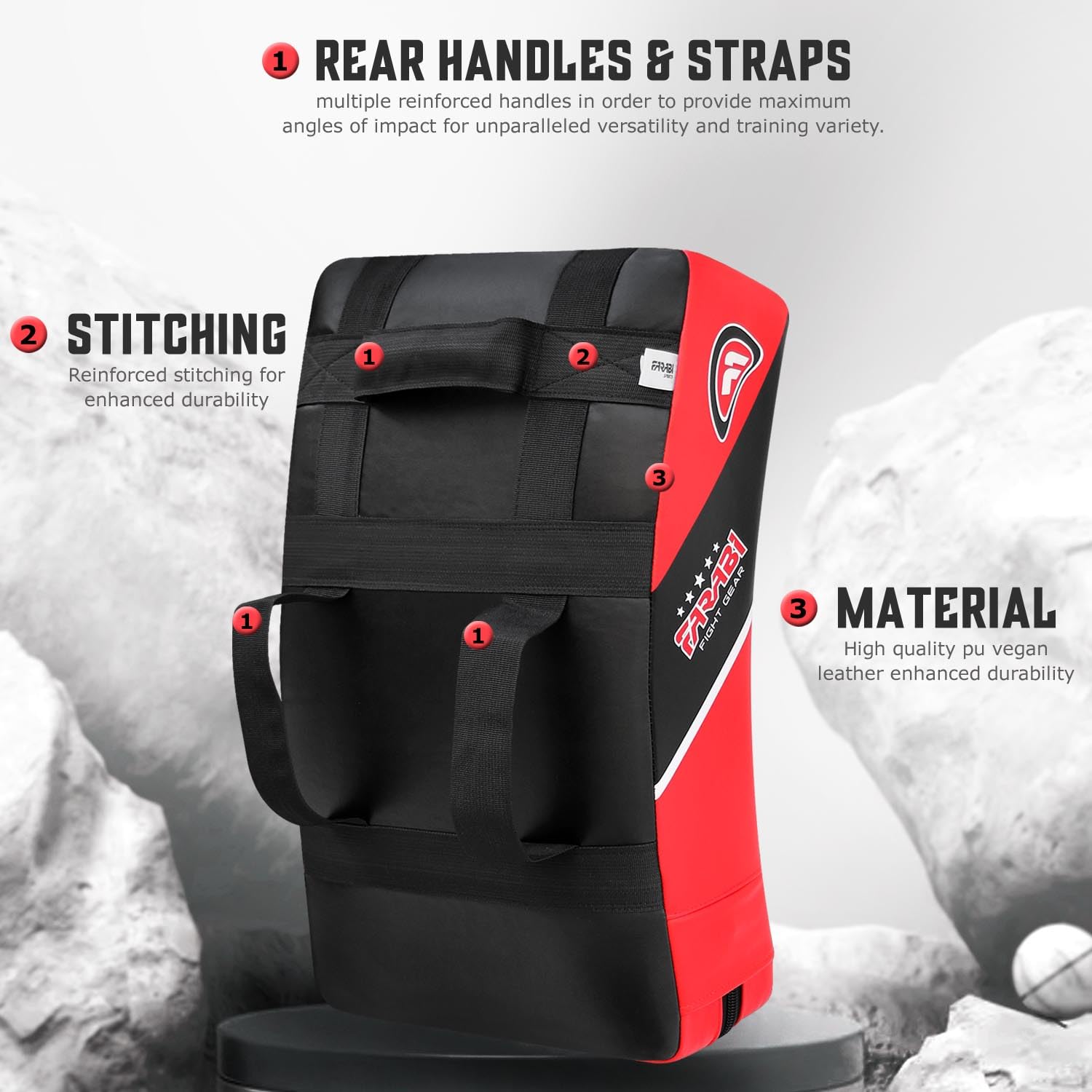 Farabi Sports Large KickBoxing Pad Strike Pad Boxing Punch Mitts MMA Muay Thai Training Boxing Pads, KickBoxing Pads, Karate Kick Pads, Kick Shield Martial Arts Farabi Sports