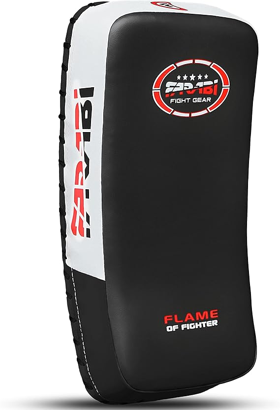 Farabi Sports Curved Muay Thai Pads Focus Pad Kick Shield MMA Training KickBoxing Pads Arm Strike Pad, Karate Kick Pad, Punching Shield Farabi Sports