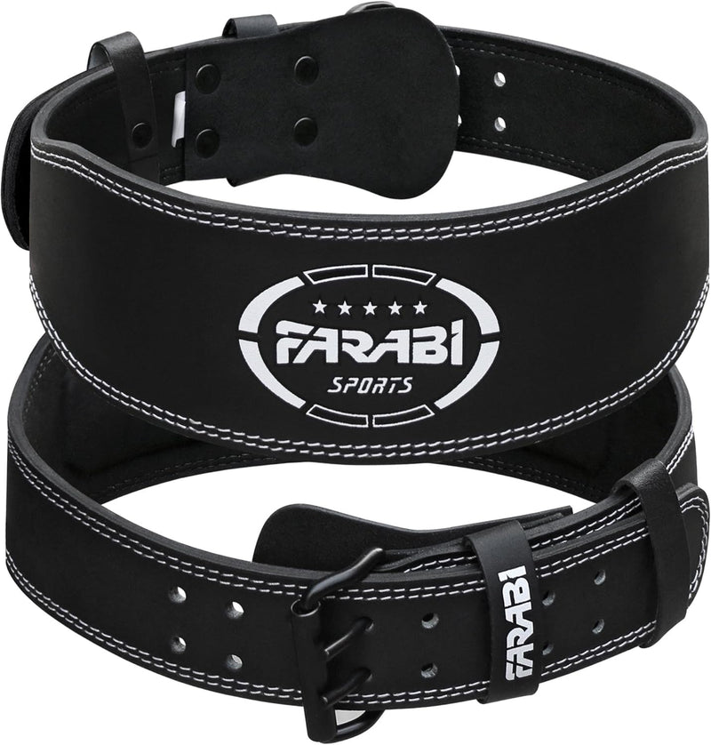 Farabi Sports Powerlifting Belt 100% Genuine Leather Weight Lifting Belt 4" wide Gym Belt Men and Women Weightlifting Belt for Gym Training Bodybuilding and Workout belt Farabi Sports