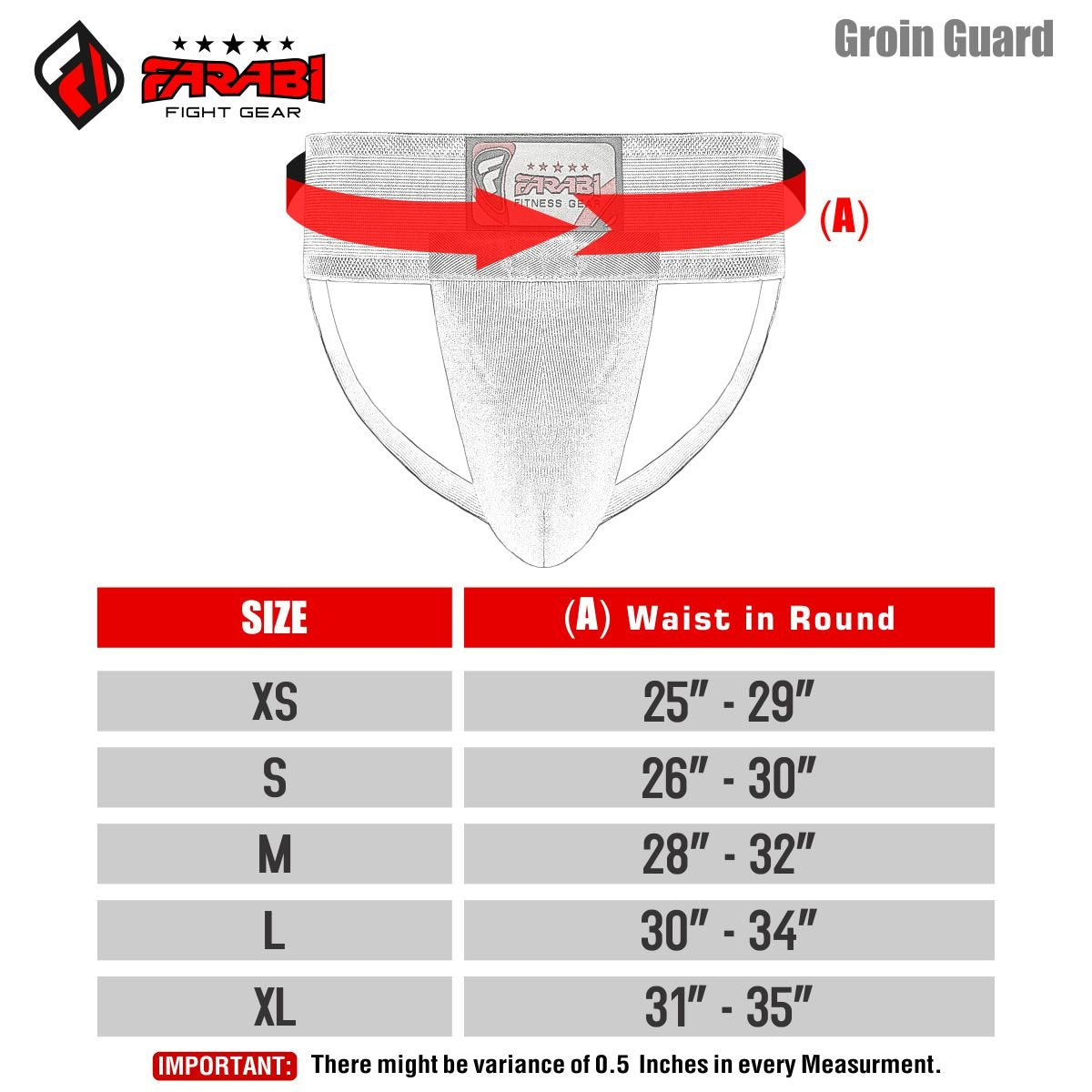 Farabi Sports Adult Groin Guard Protector – Removable Protective Cup for Boxing, MMA & Martial Arts Farabi Sports