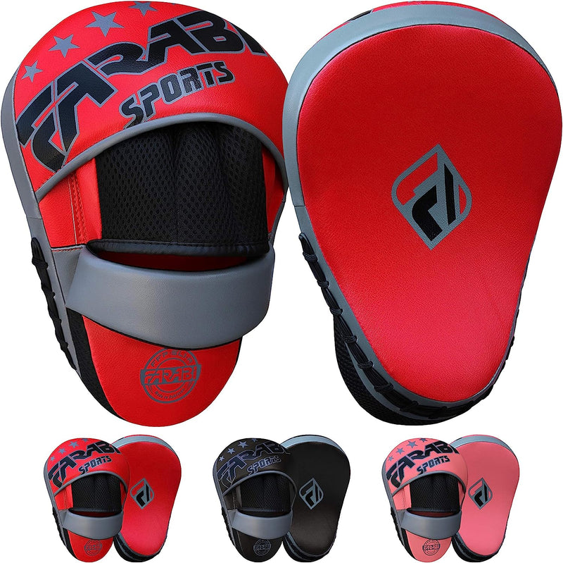 Farabi Sports Curved Focus Mitts - Boxing Pads for MMA, Sparring Training, Target Punching Mitts and Pads Farabi Sports