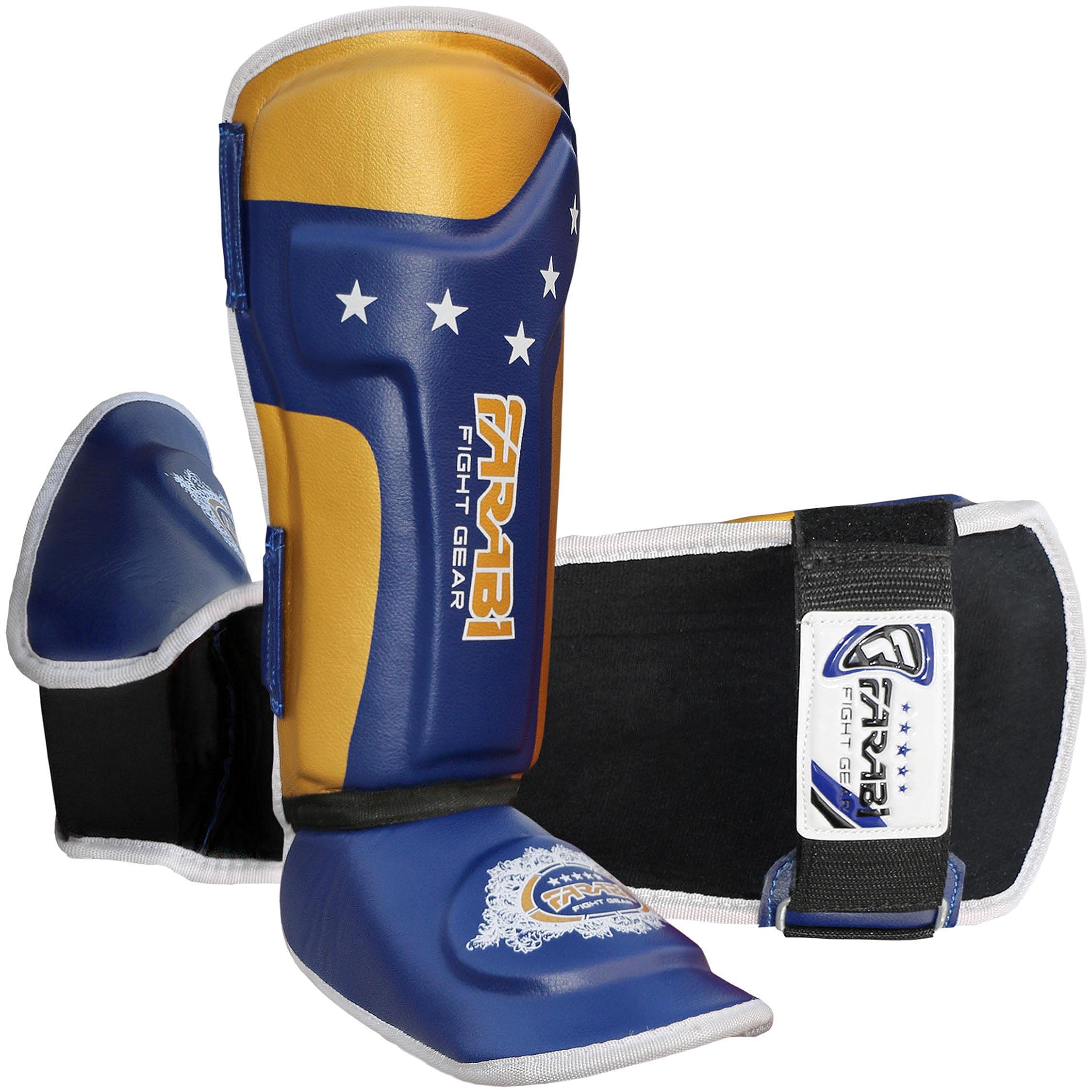 Farabi Sports Kids Shin Guards Shin Instep Pads for Kickboxing, MMA & Muay Thai | Youth Martial Arts Protection Gear Farabi Sports