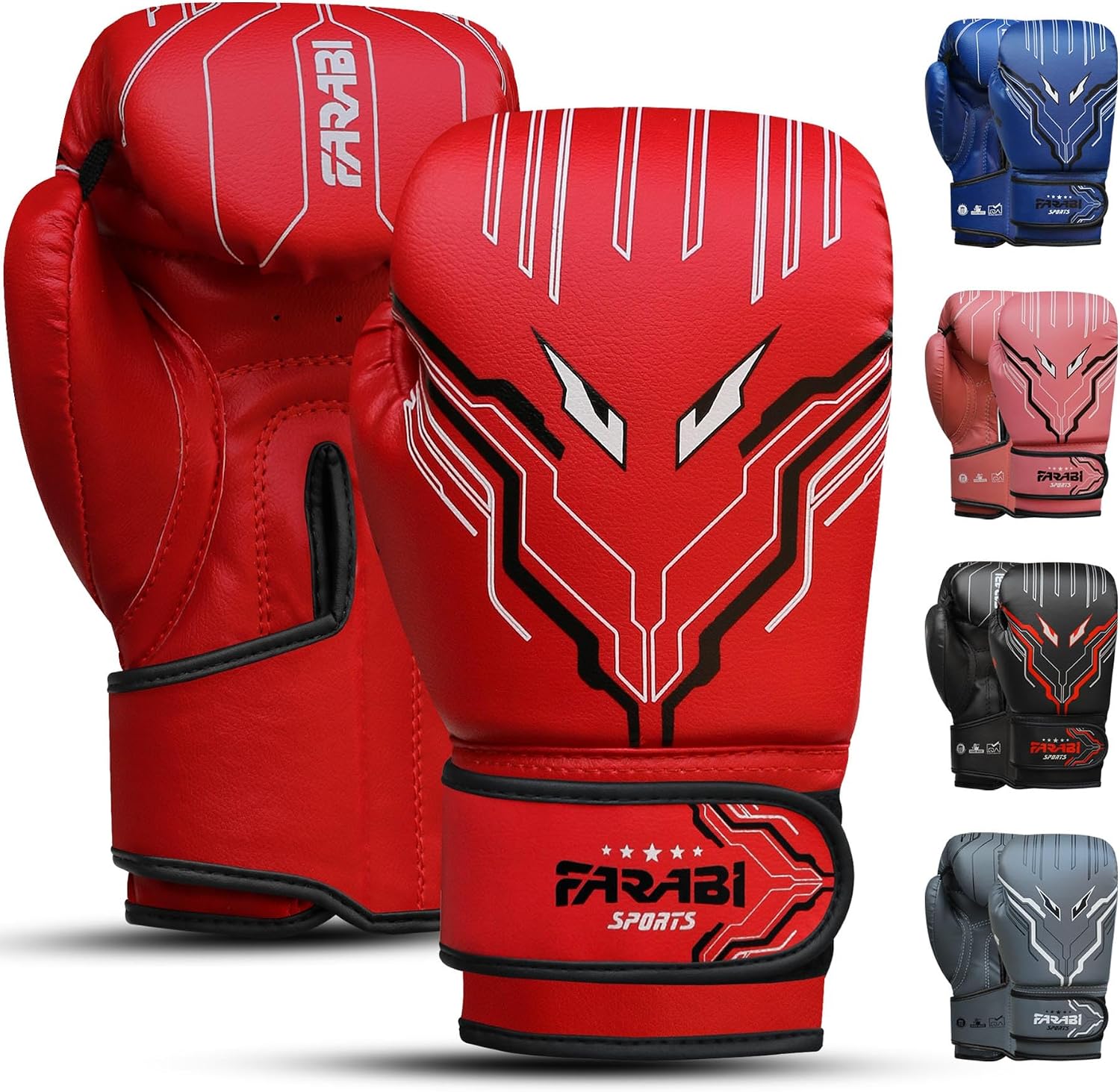 Farabi Sports Kids Boxing Gloves Boys and Girls kickboxing Gloves 6-oz Youth, Junior Boxing Gloves for MMA, Muay Thai, Boxing Pad, Punching Bag and Training for Age 5-10 Years Farabi Sports