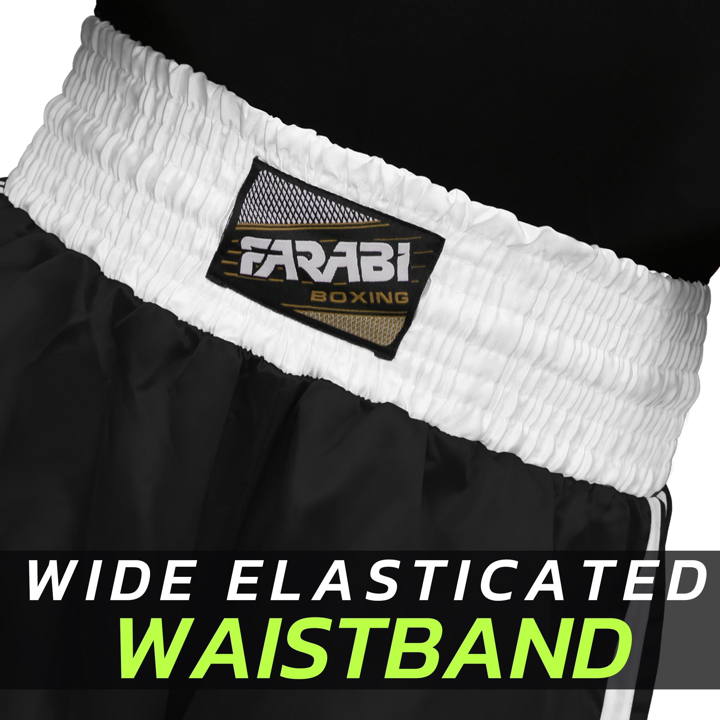 Farabi Sports Muay Thai Shorts MMA Boxing shorts Mixed Martial Arts Shorts Adults Elasticated Drawstring Waistband Shorts, Kickboxing, Training, Fighting and Workout Shorts Farabi Sports