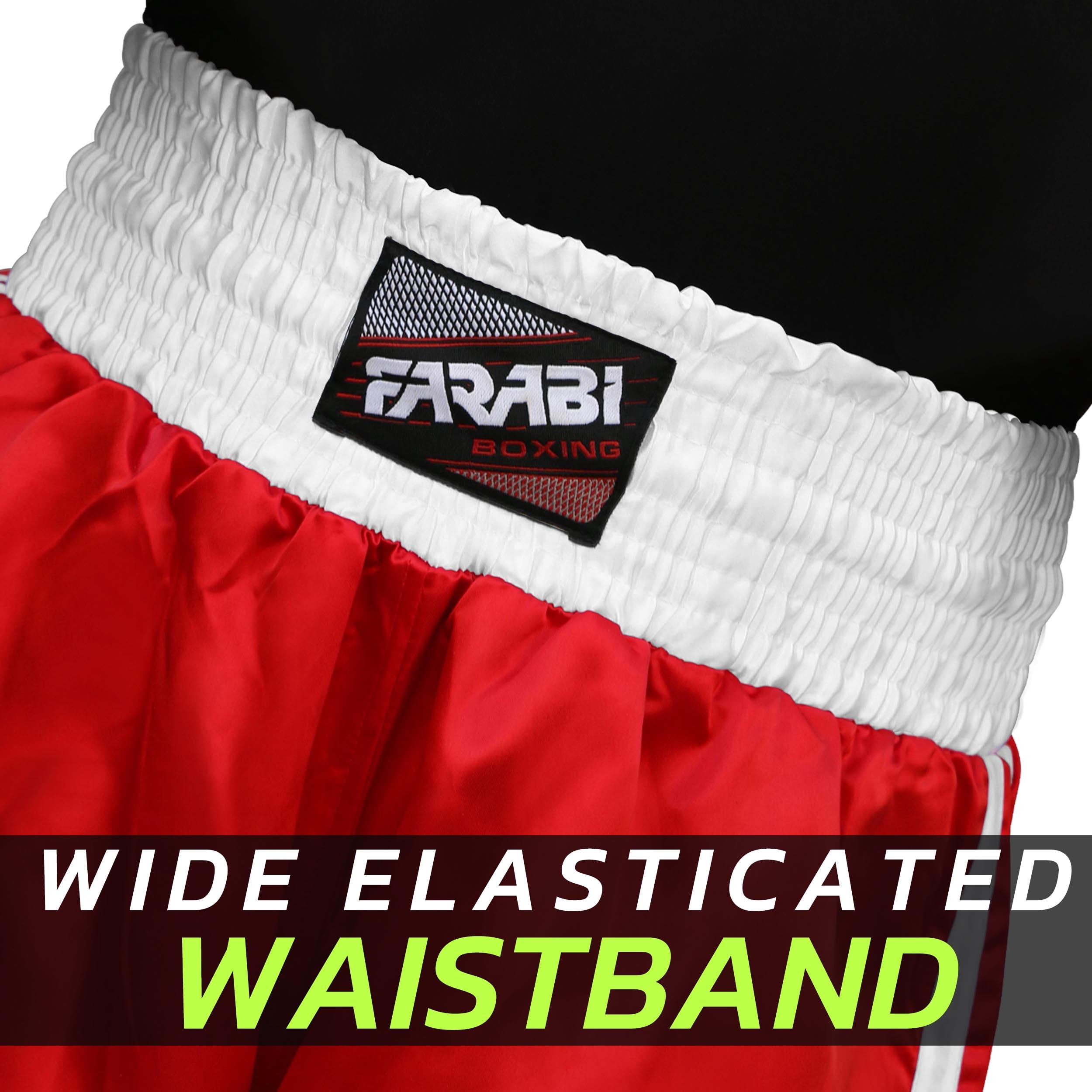 Farabi Sports Muay Thai Shorts MMA Boxing shorts Mixed Martial Arts Shorts Adults Elasticated Drawstring Waistband Shorts, Kickboxing, Training, Fighting and Workout Shorts Farabi Sports