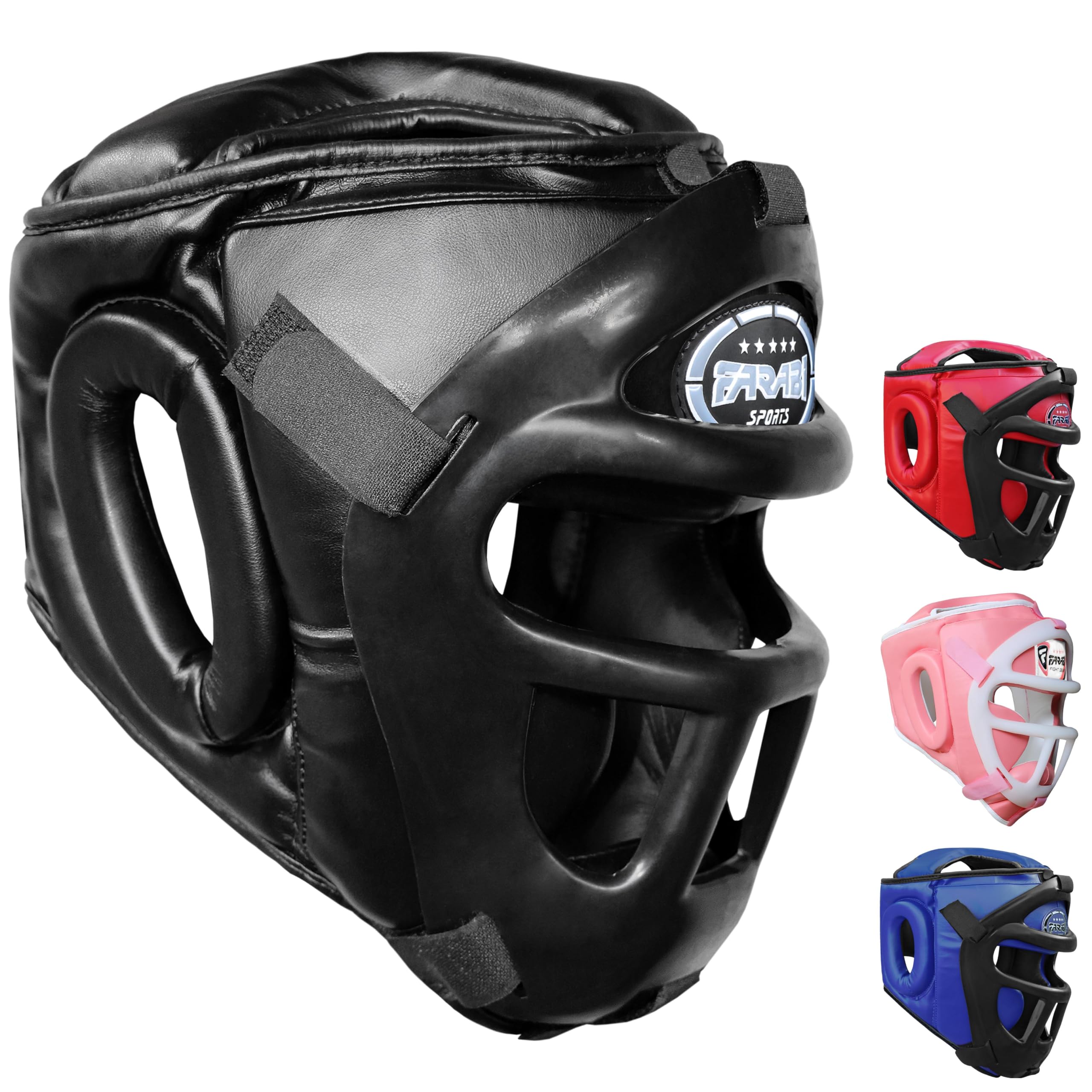 Farabi Sports 2-in-1 Boxing Headguard – Removable Face Grill Protective Gear for Training & Sparring Farabi Sports
