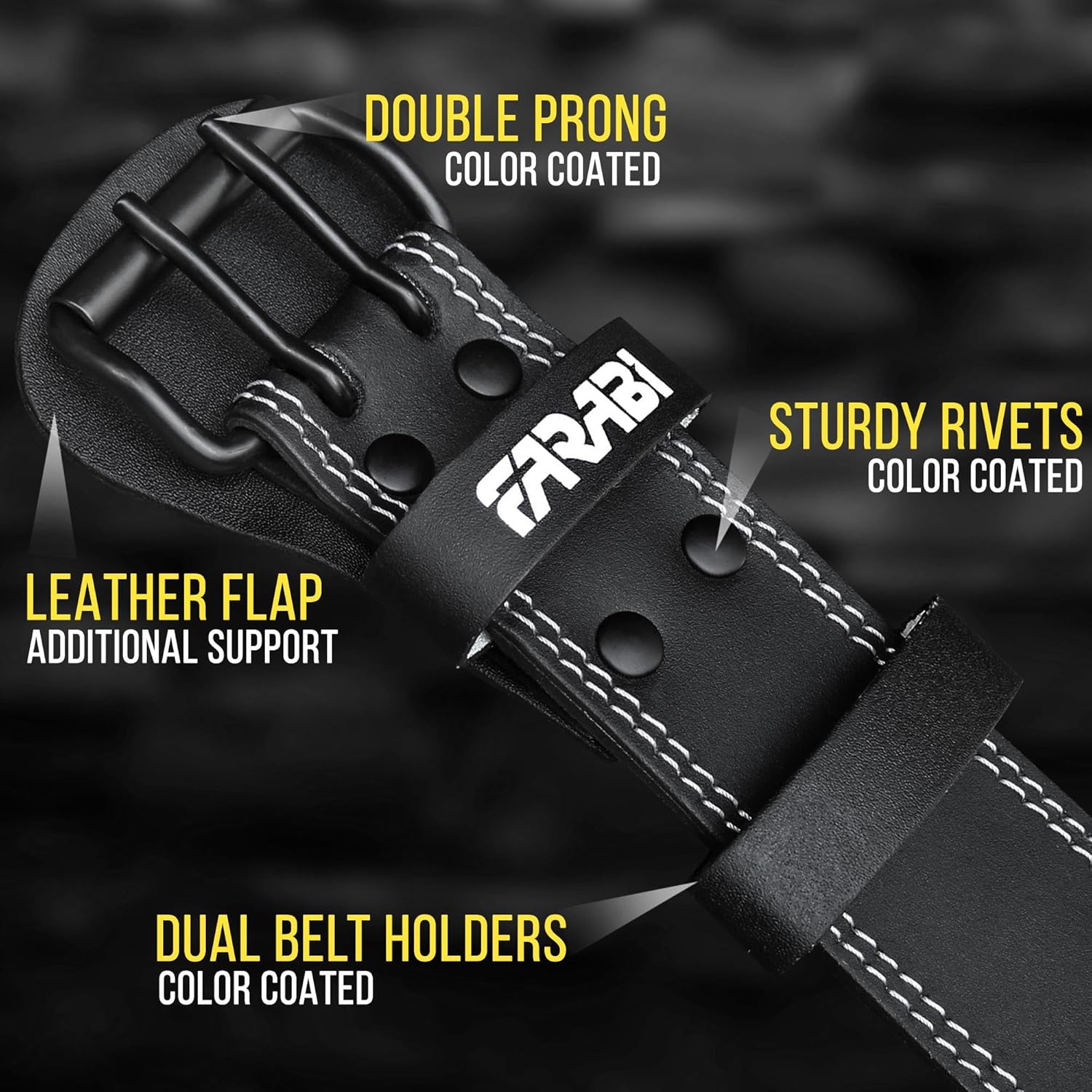 Farabi Sports Powerlifting Belt 100% Genuine Leather Weight Lifting Belt 4" wide Gym Belt Men and Women Weightlifting Belt for Gym Training Bodybuilding and Workout belt Farabi Sports