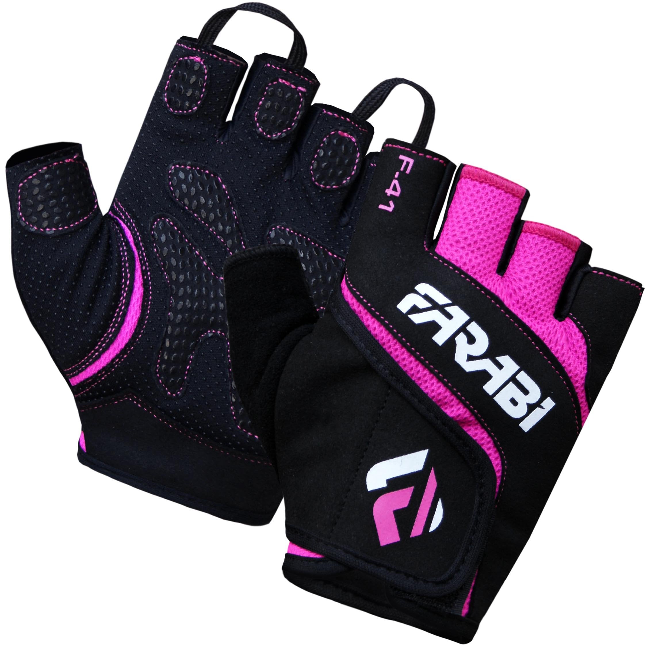Farabi Women’s Pink Weightlifting Gloves – Padded Workout Gloves with Non-Slip Grip Farabi Sports