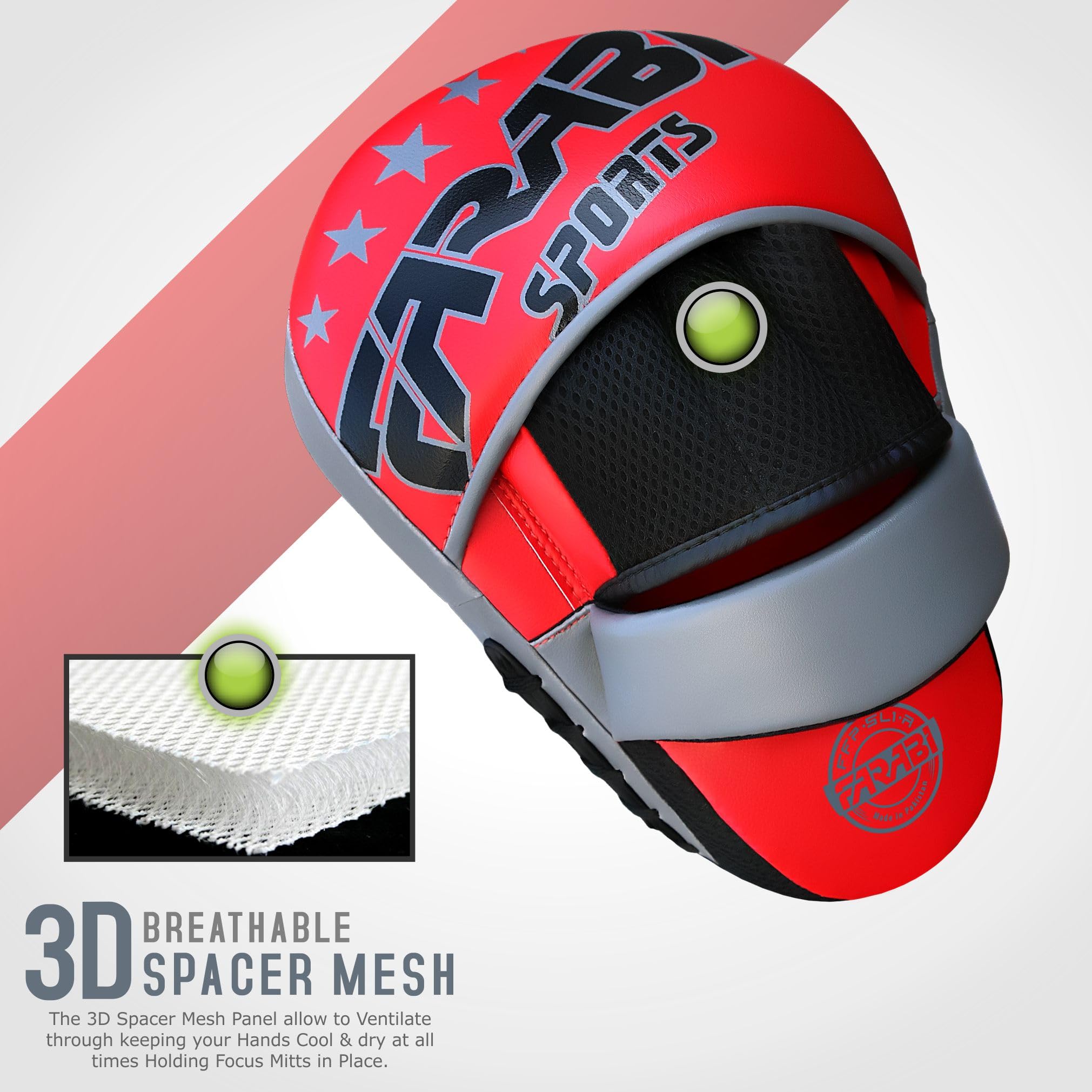 Farabi Sports Curved Boxing Pads Durable Focus Pads MMA, Muay Thai & Kickboxing Training Farabi Sports