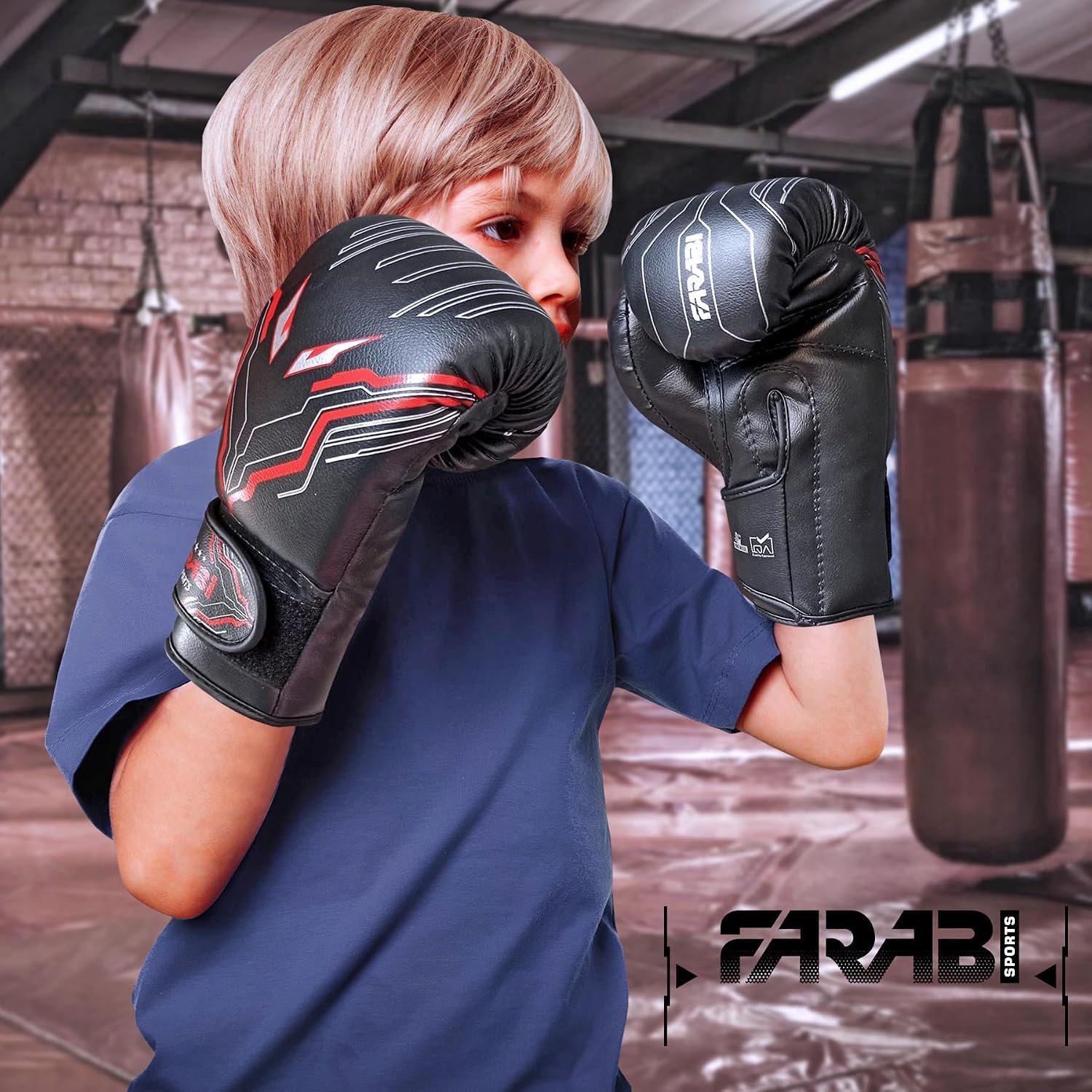 Farabi Sports Kids Boxing Gloves Boys and Girls kickboxing Gloves 6-oz Youth, Junior Boxing Gloves for MMA, Muay Thai, Boxing Pad, Punching Bag and Training for Age 5-10 Years Farabi Sports