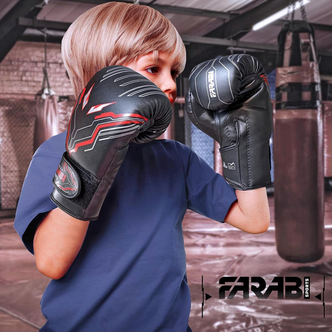 Farabi Sports Kids Boxing Gloves Boys and Girls kickboxing Gloves 6-oz Youth, Junior Boxing Gloves for MMA, Muay Thai, Boxing Pad, Punching Bag and Training for Age 5-10 Years Farabi Sports
