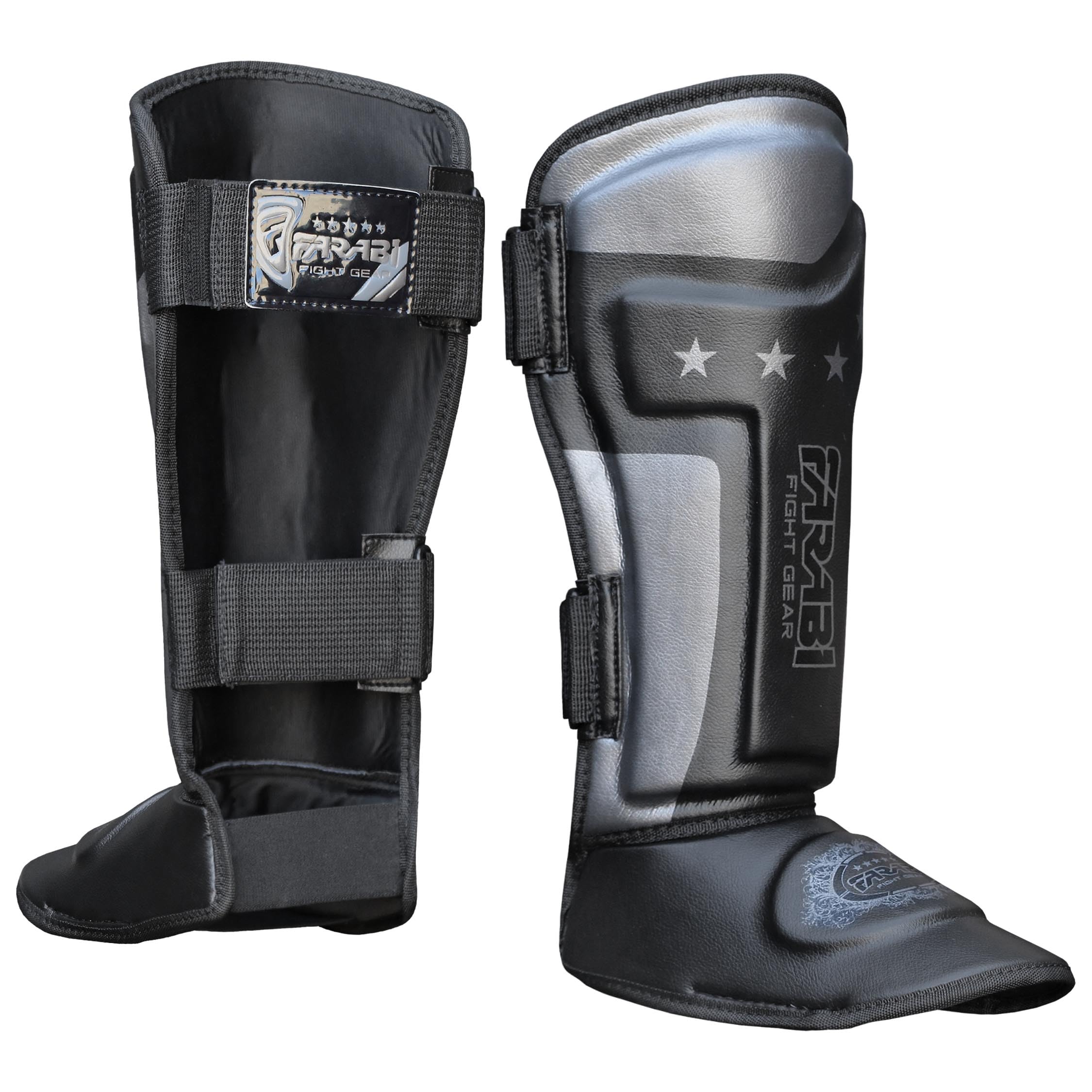 Farabi Sports Kids Shin Guards Shin Instep Pads for Kickboxing, MMA & Muay Thai | Youth Martial Arts Protection Gear Farabi Sports