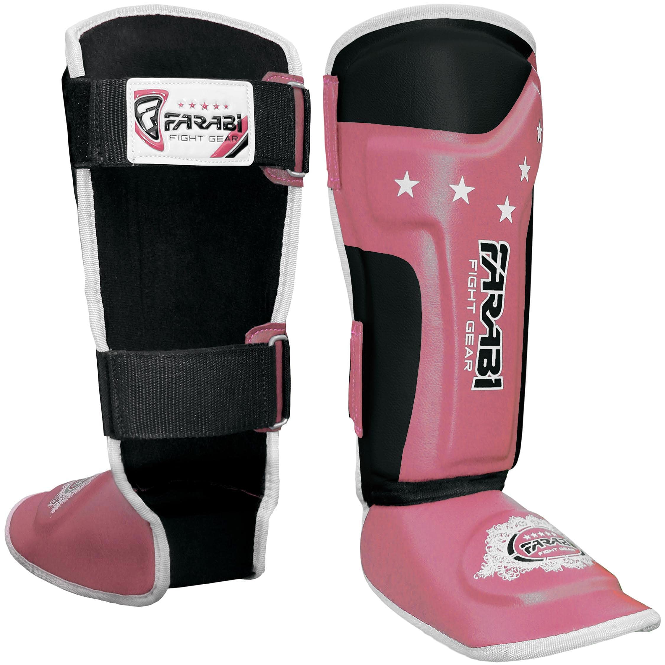 Farabi Sports Kids Shin Guards Shin Instep Pads for Kickboxing, MMA & Muay Thai | Youth Martial Arts Protection Gear Farabi Sports