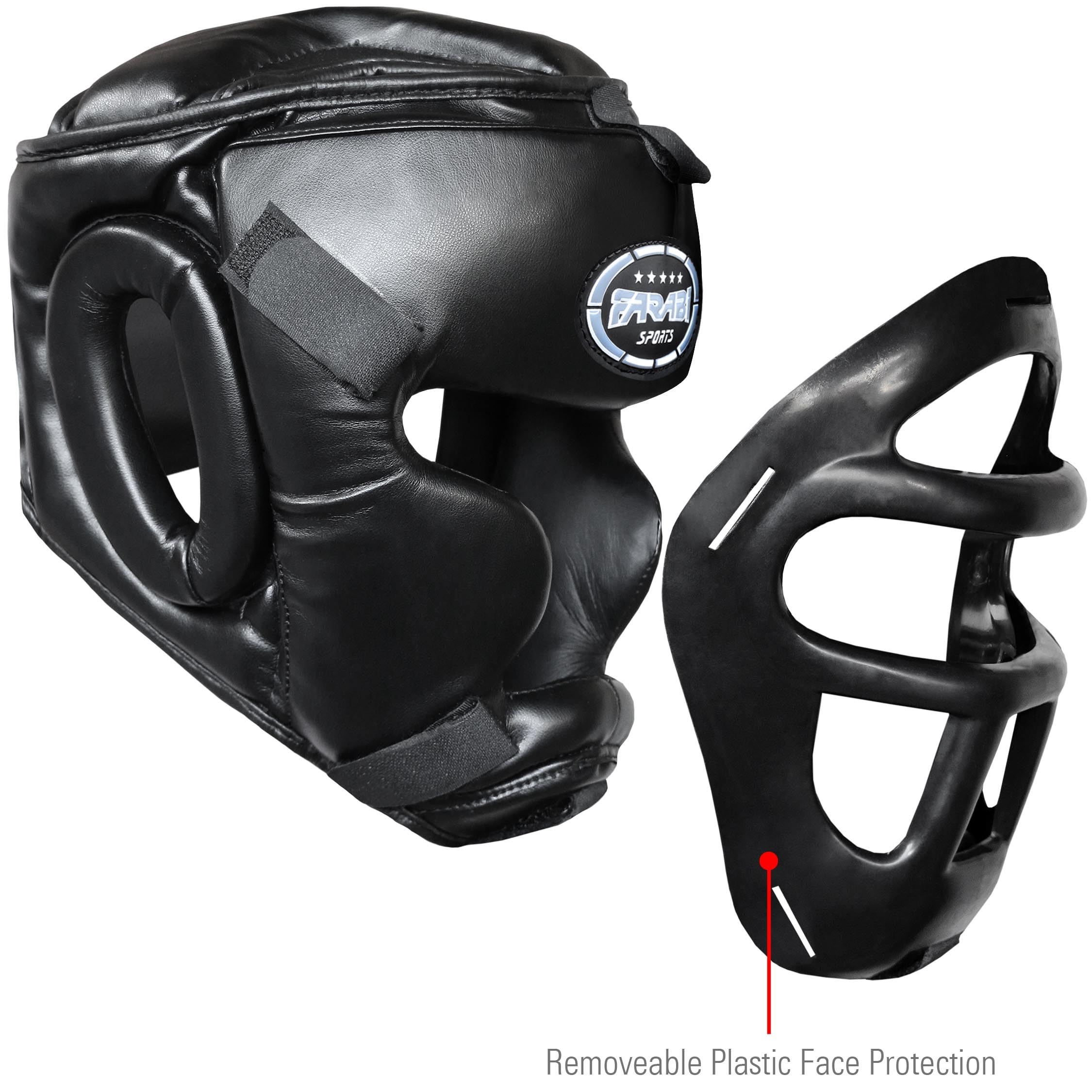 Farabi Sports 2-in-1 Boxing Headguard – Removable Face Grill Protective Gear for Training & Sparring Farabi Sports
