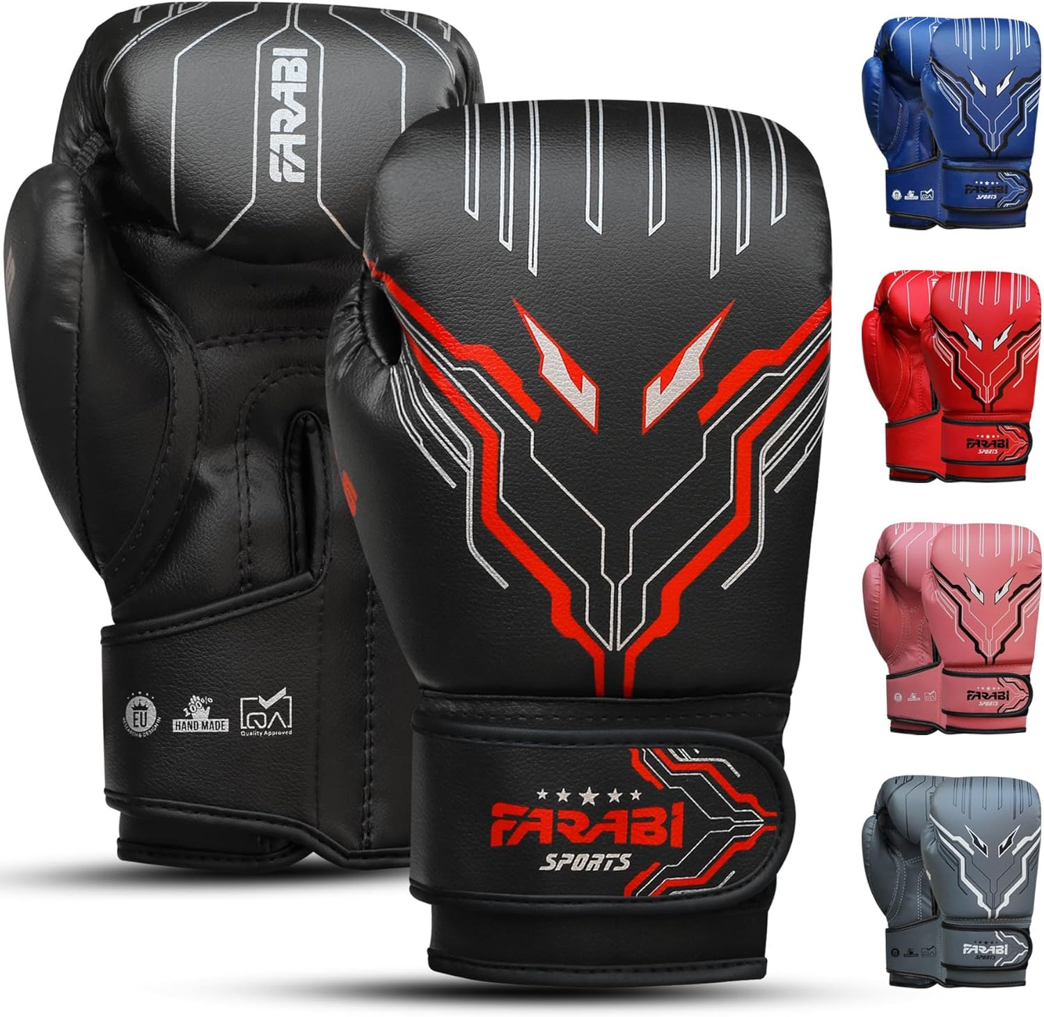 Farabi Sports Kids Boxing Gloves Boys and Girls kickboxing Gloves 6-oz Youth, Junior Boxing Gloves for MMA, Muay Thai, Boxing Pad, Punching Bag and Training for Age 5-10 Years Farabi Sports